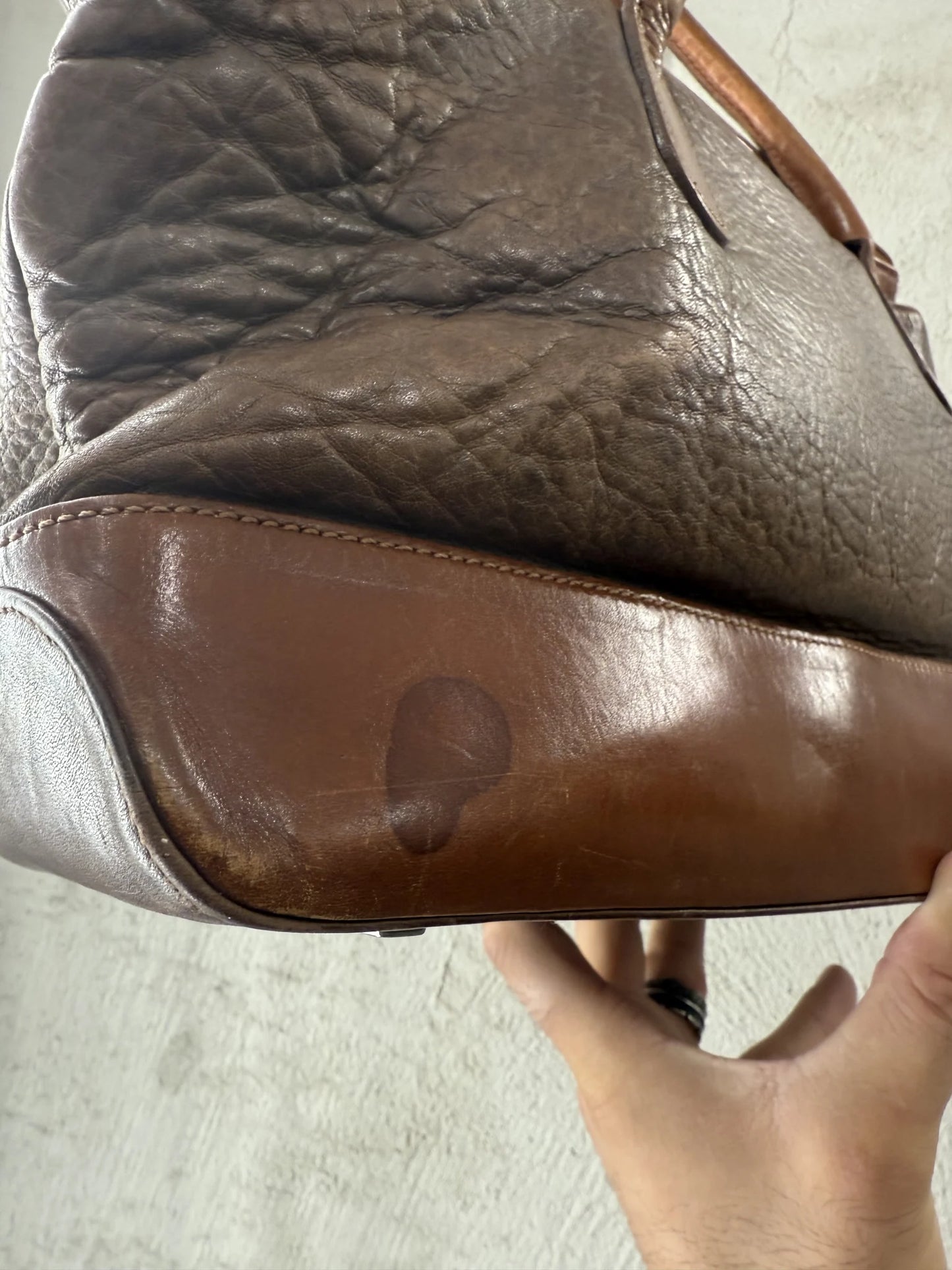 Borsa Balenciaga Archive Primi Anni 2000 Tote Bag Pelle Marrone Cuoio BB Logo | Made in Spain