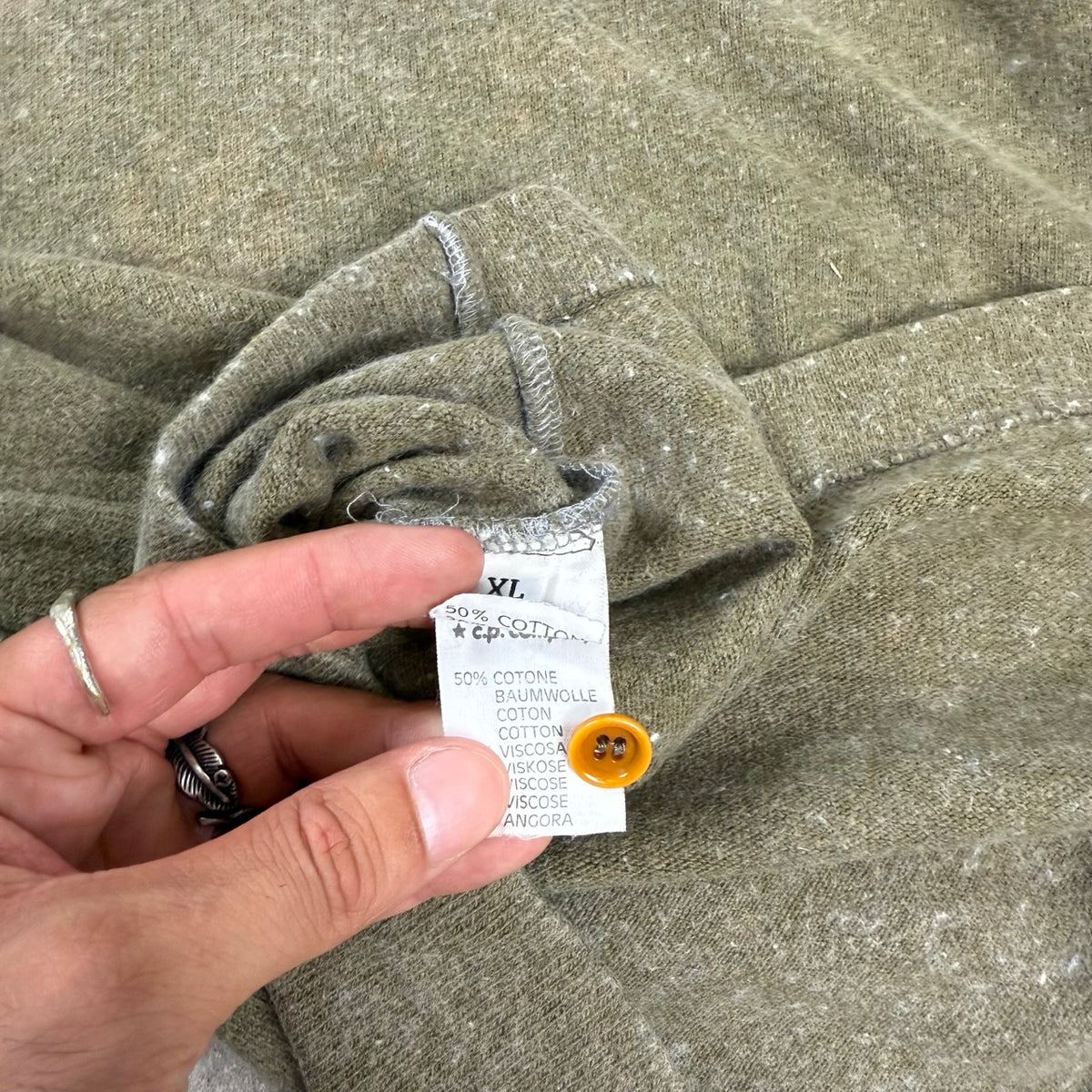 1986 archivio C.P. Company Maglione Khaki in Angora | Taglia XL