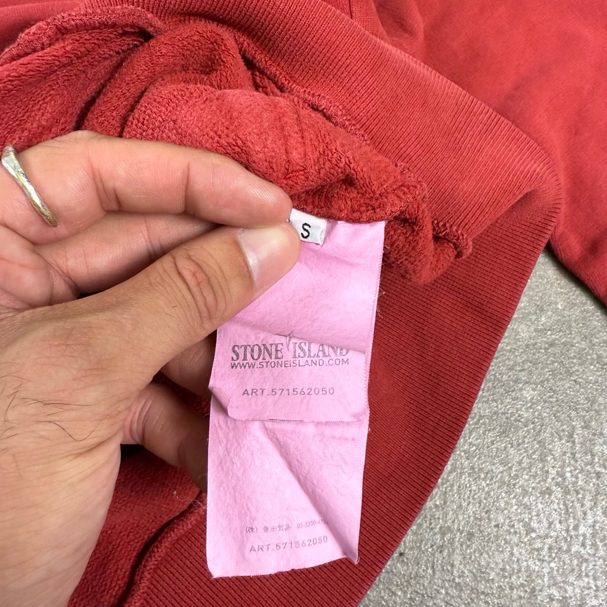 2012 Felpa Vintage Stone Island Rossa Zippata con Logo al Petto | Taglia S