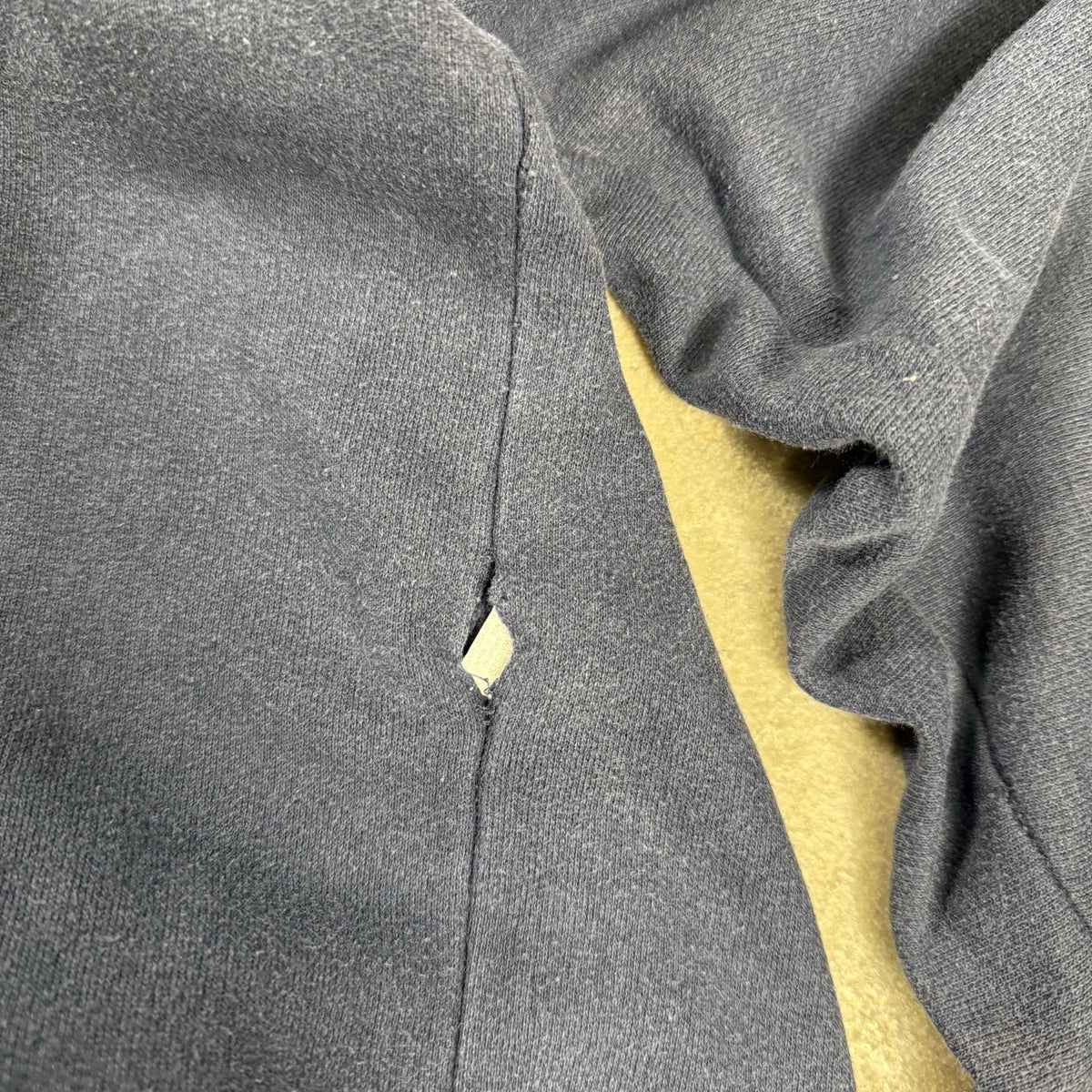 1980s archivio Stone Island Massimo Osti era felpa Green Edge Badge Collo Alto Blu | Taglia L