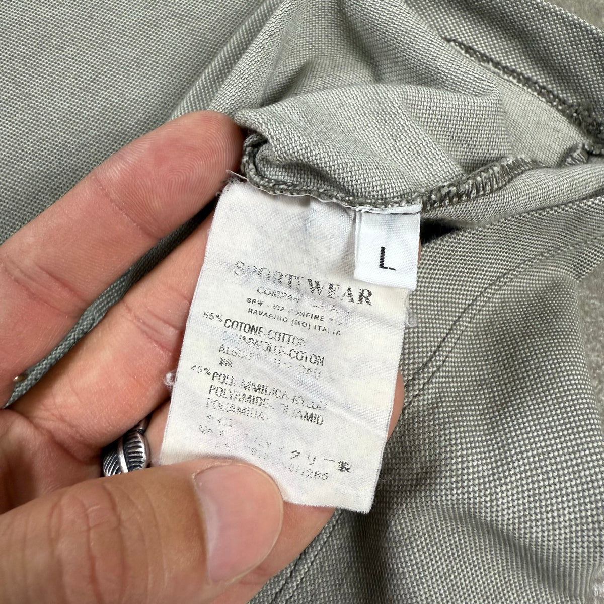 1990s C.P. Company T-Shirt Donna Grigio Manica Raglan | Taglia L