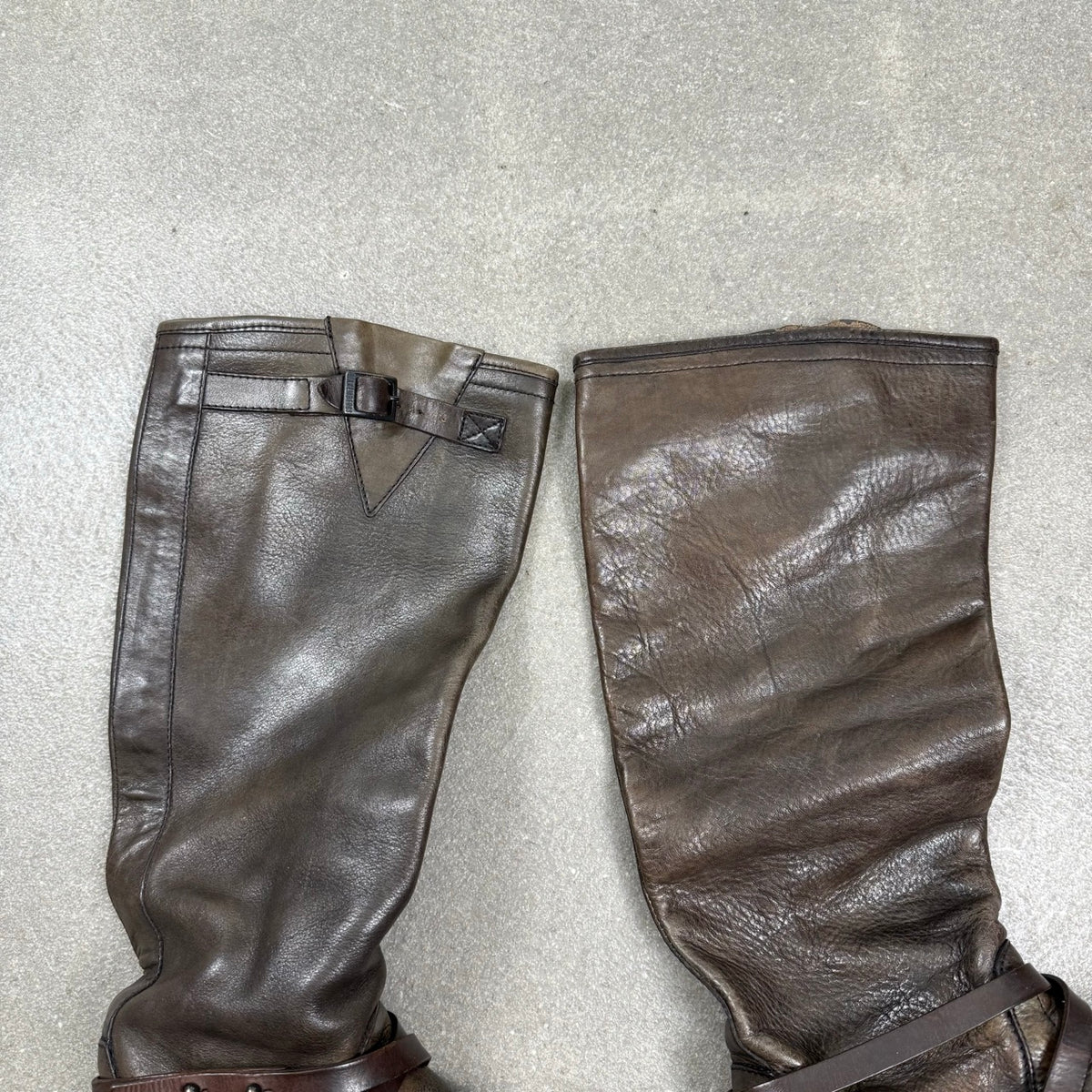 2002 archivio Dirk Bikkembergs Stivali Alti in Pelle Tacco Metallo con Logo B | Taglia 37