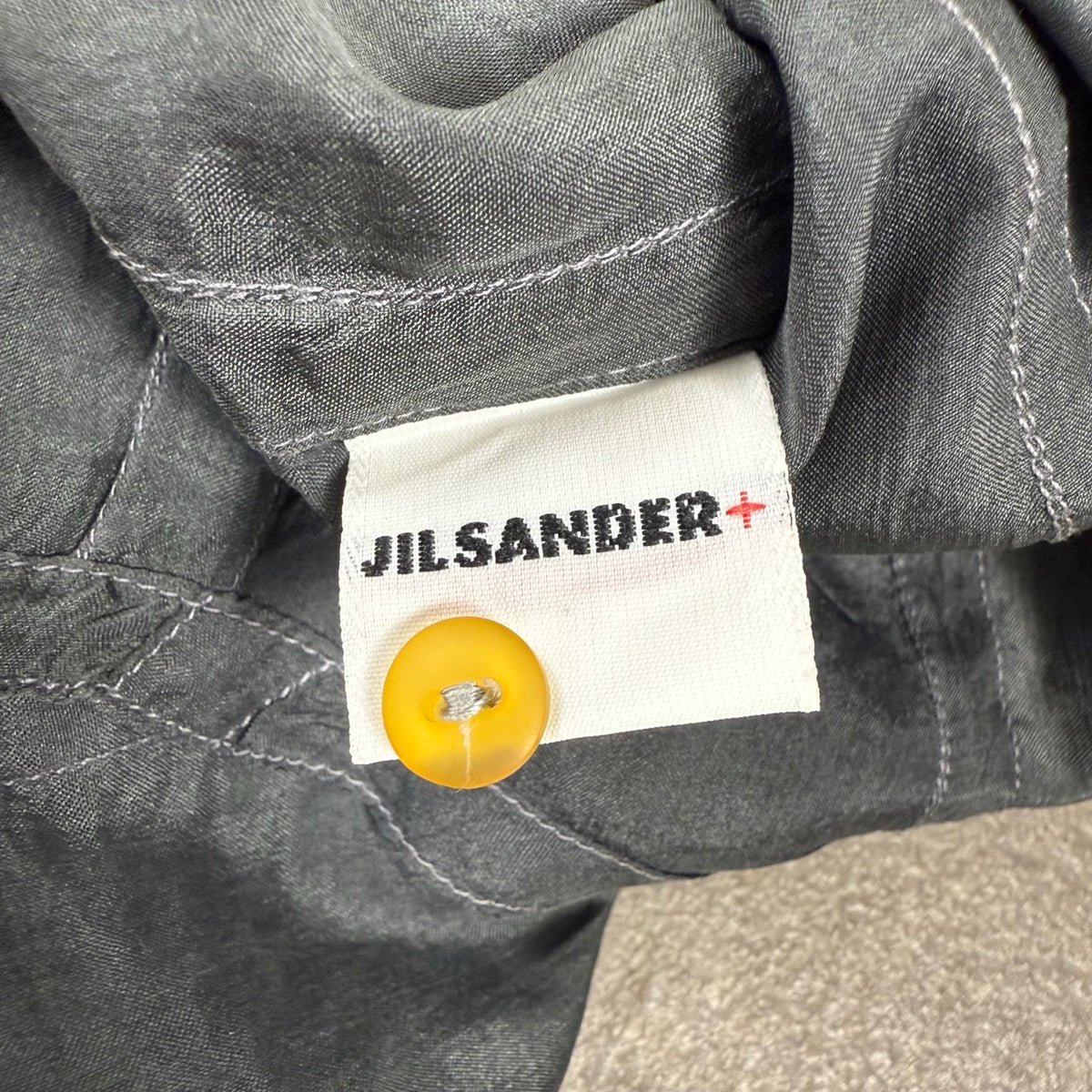 2019 archivio Jil Sander Blusa Verde Carbonio in 100% Seta | Taglia 42IT