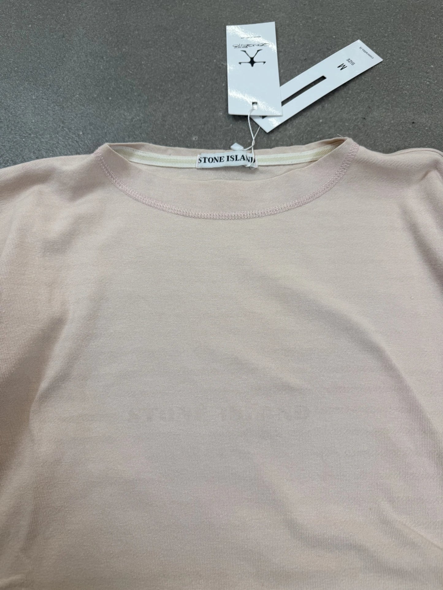 T-Shirt Stone Island Vintage Anni 1984 - 1986 Archivio Massimo Osti Rosa Cipria | Taglia M