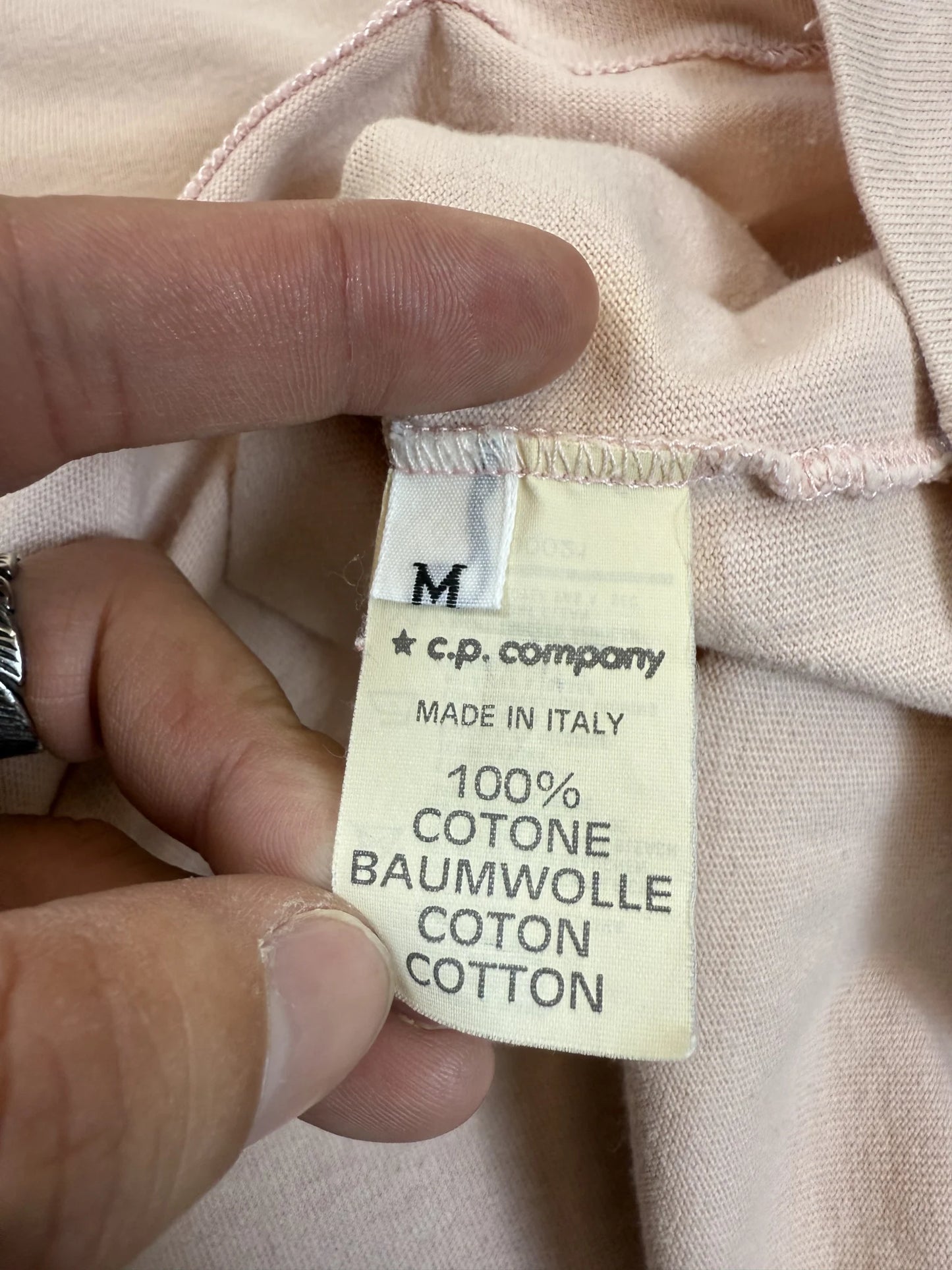 T-Shirt Stone Island Vintage Anni 1984 - 1986 Archivio Massimo Osti Rosa Cipria | Taglia M