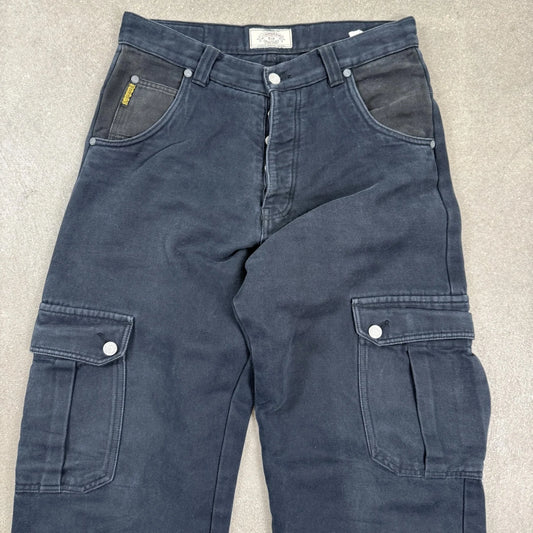 1990's Pantaloni d'archivio Armani Jeans vintage black cargo - size 48