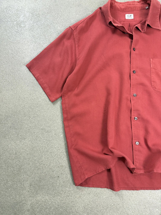 Camicia C.P. Company Anni '90 Archive Tessuto Waffle Rosso Mattone Corallo | Taglia 4 / L