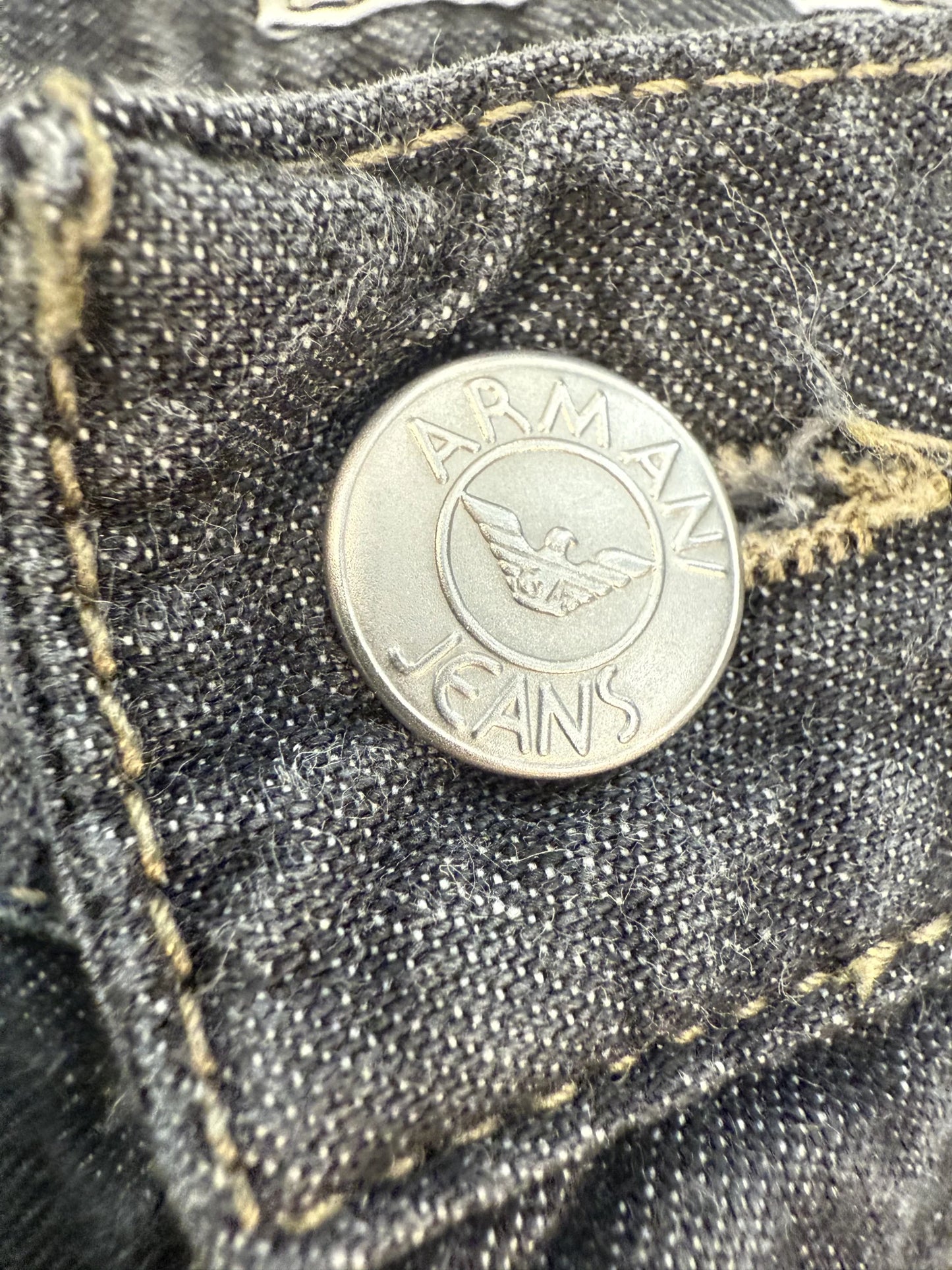 Jeans Armani Archive Y2K Carpenter Gamba Larga Indigo Scuro Made in Italy | Taglia IT 50 W34