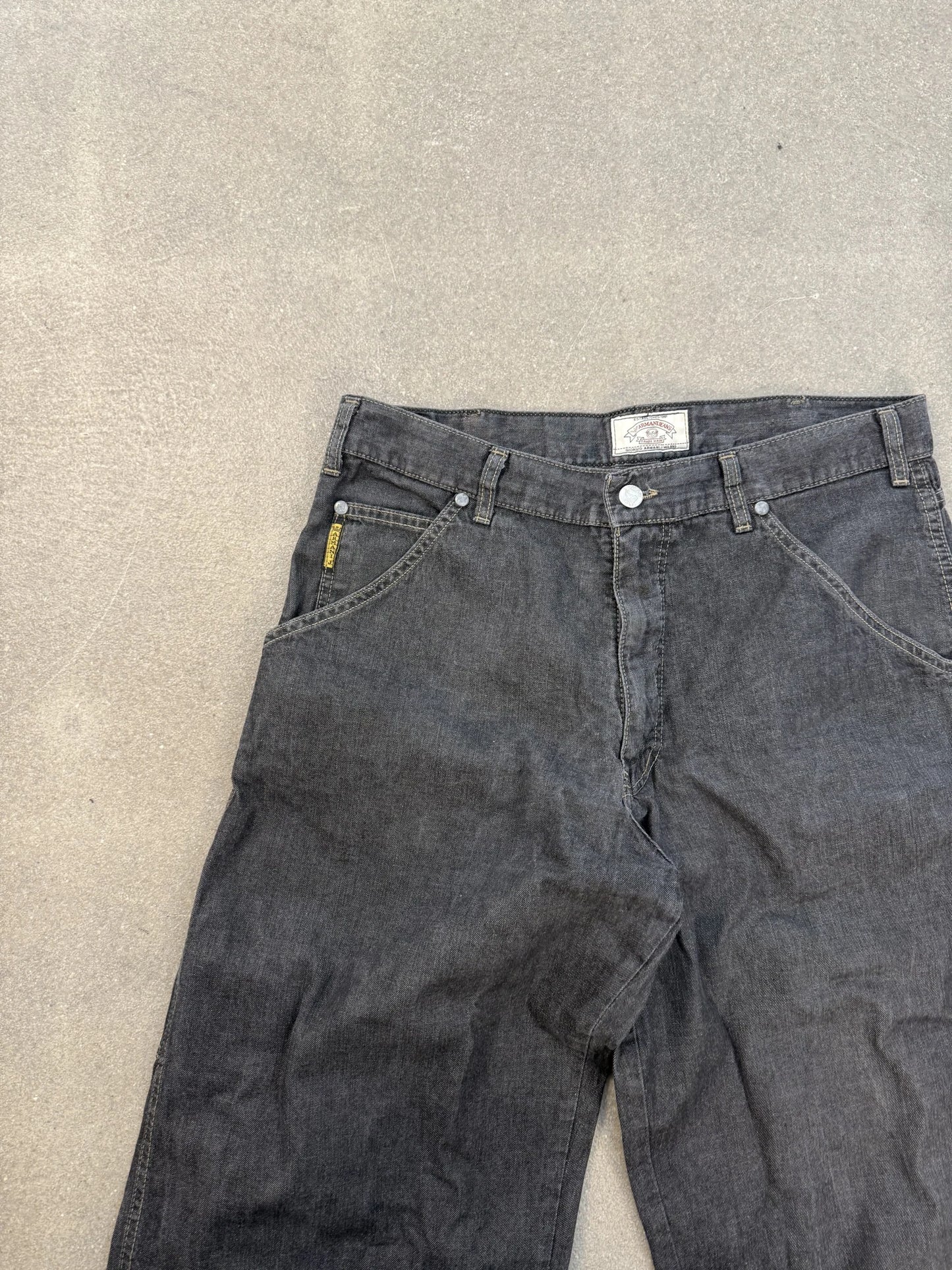 Jeans Armani Archive Y2K Carpenter Gamba Larga Indigo Scuro Made in Italy | Taglia IT 50 W34