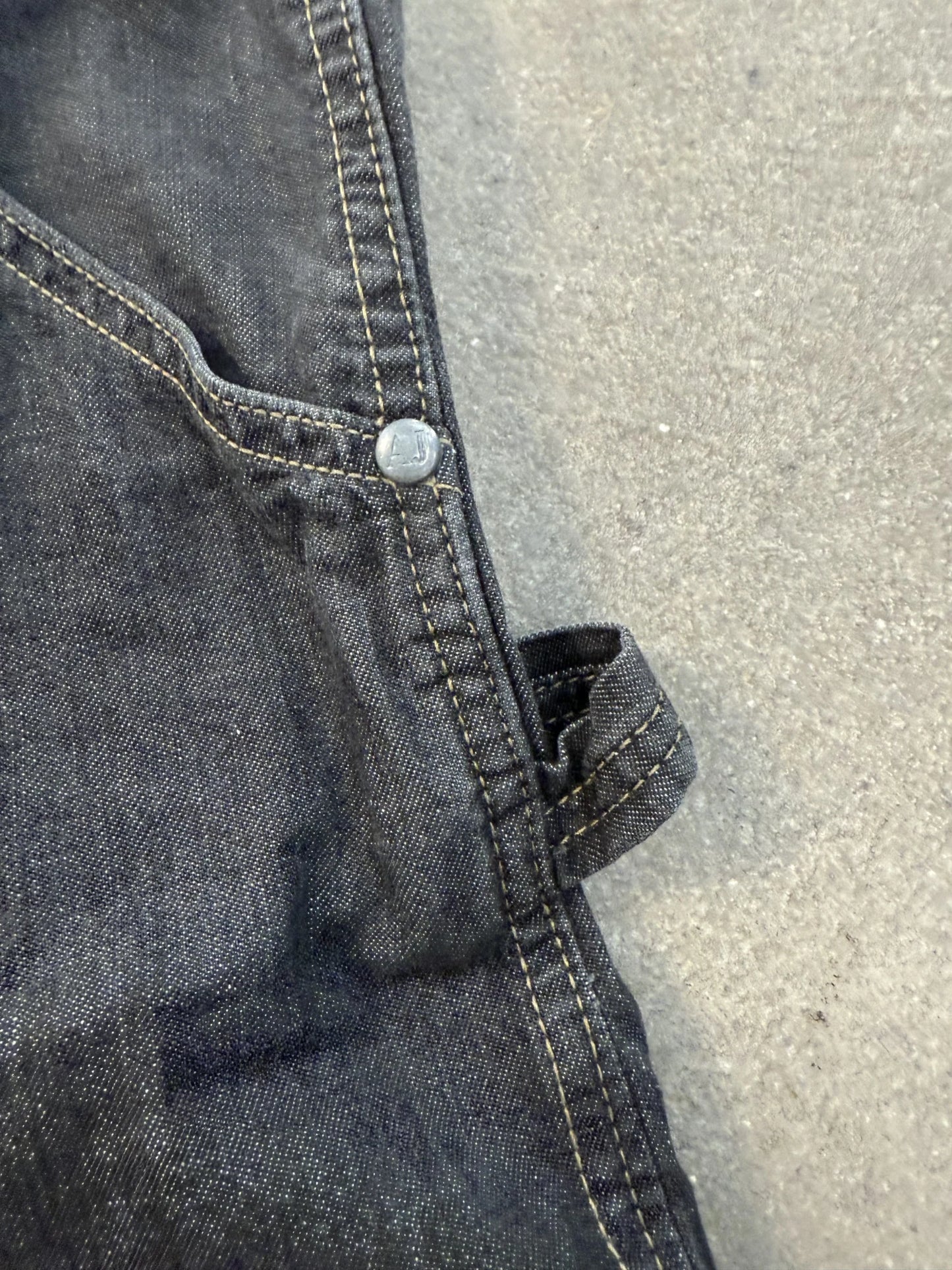 Jeans Armani Archive Y2K Carpenter Gamba Larga Indigo Scuro Made in Italy | Taglia IT 50 W34