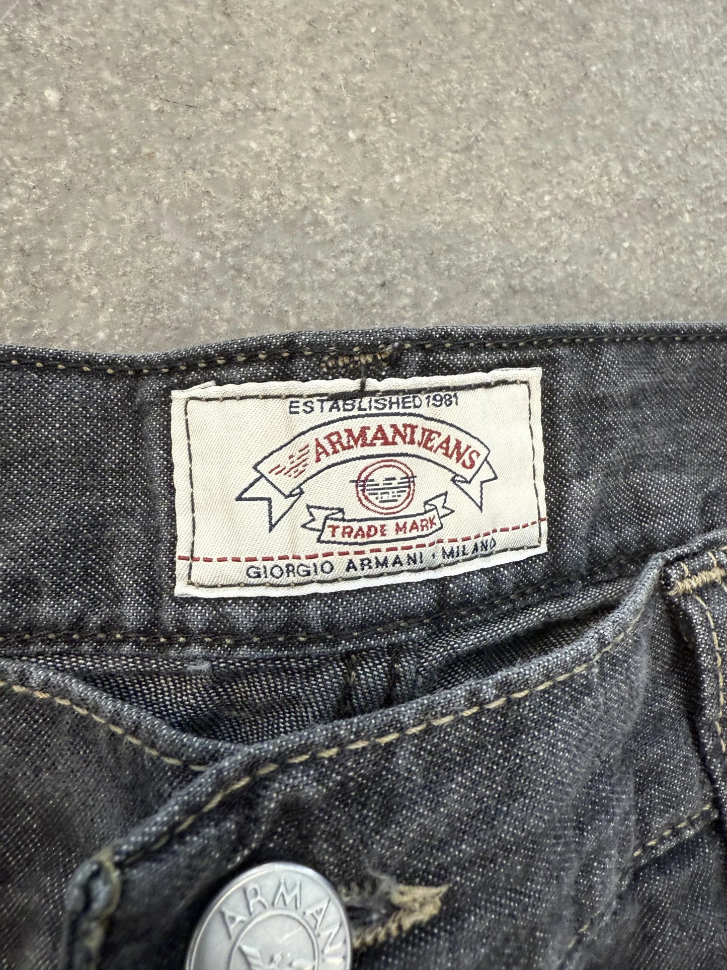 Jeans Armani Archive Y2K Carpenter Gamba Larga Indigo Scuro Made in Italy | Taglia IT 50 W34