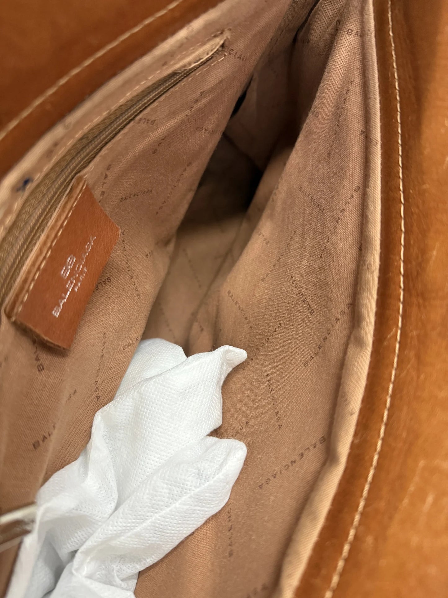 Borsa Balenciaga Archive Primi Anni 2000 Tote Bag Pelle Marrone Cuoio BB Logo | Made in Spain