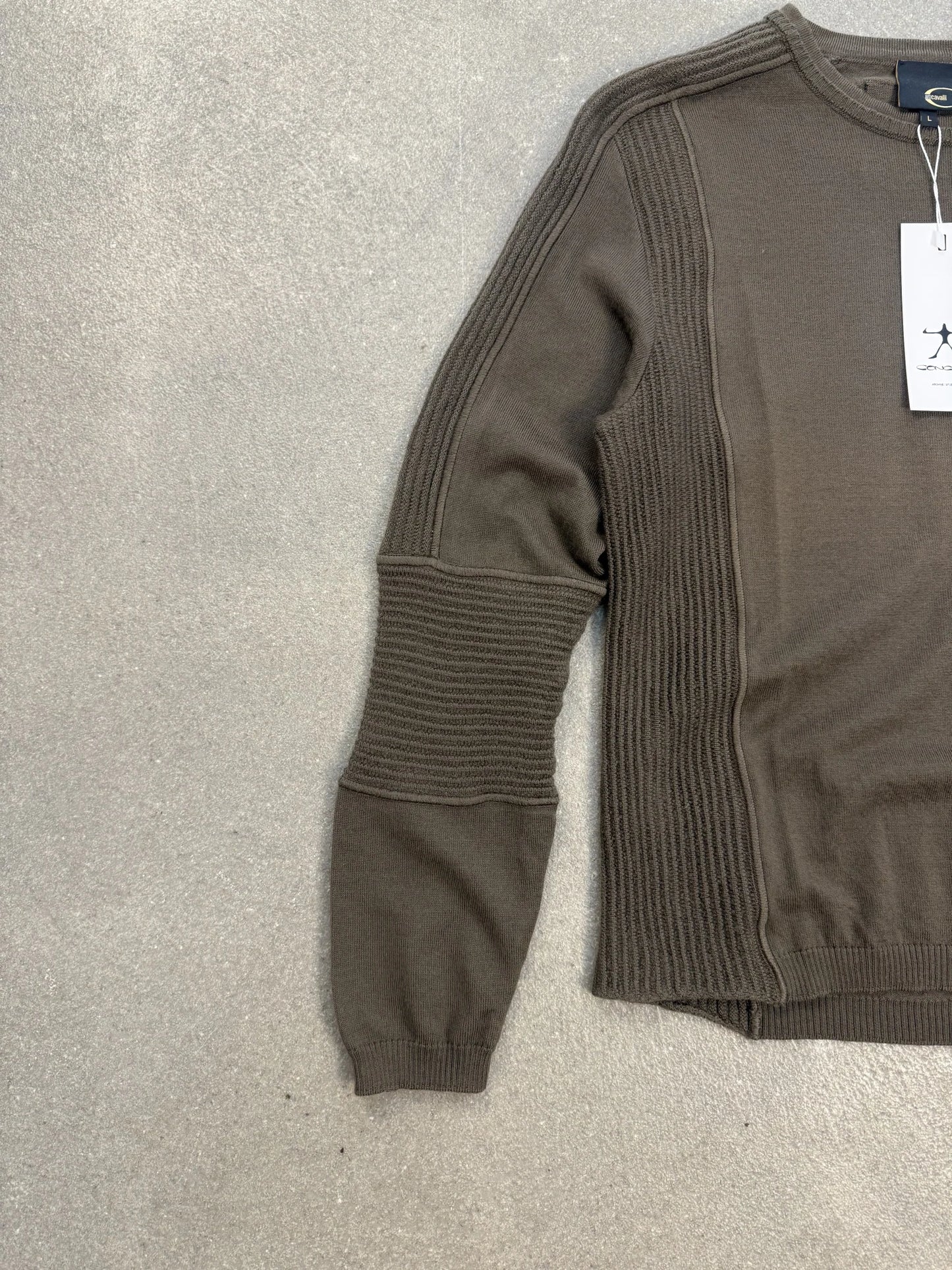 Maglione Just Cavalli Vintage Anni 2000 Lana Vergine Marrone Fango ITTIERRE | Taglia L