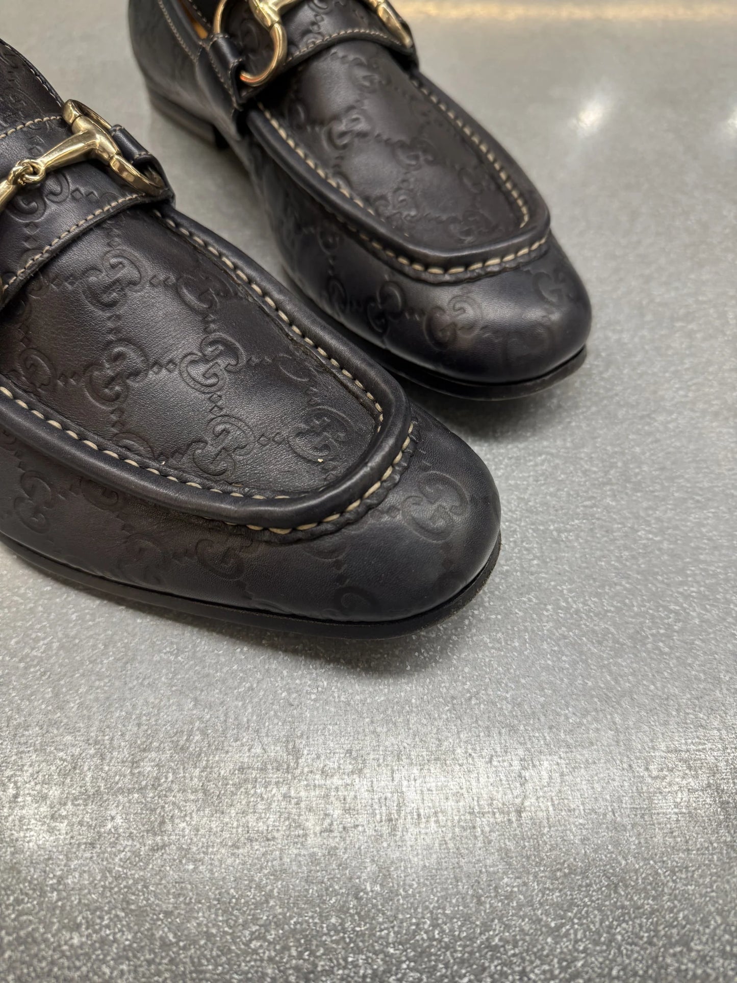 Mocassini Gucci Vintage 2008 Frida Giannini Guccissima Horsebit Pelle Nero | Taglia 39,5