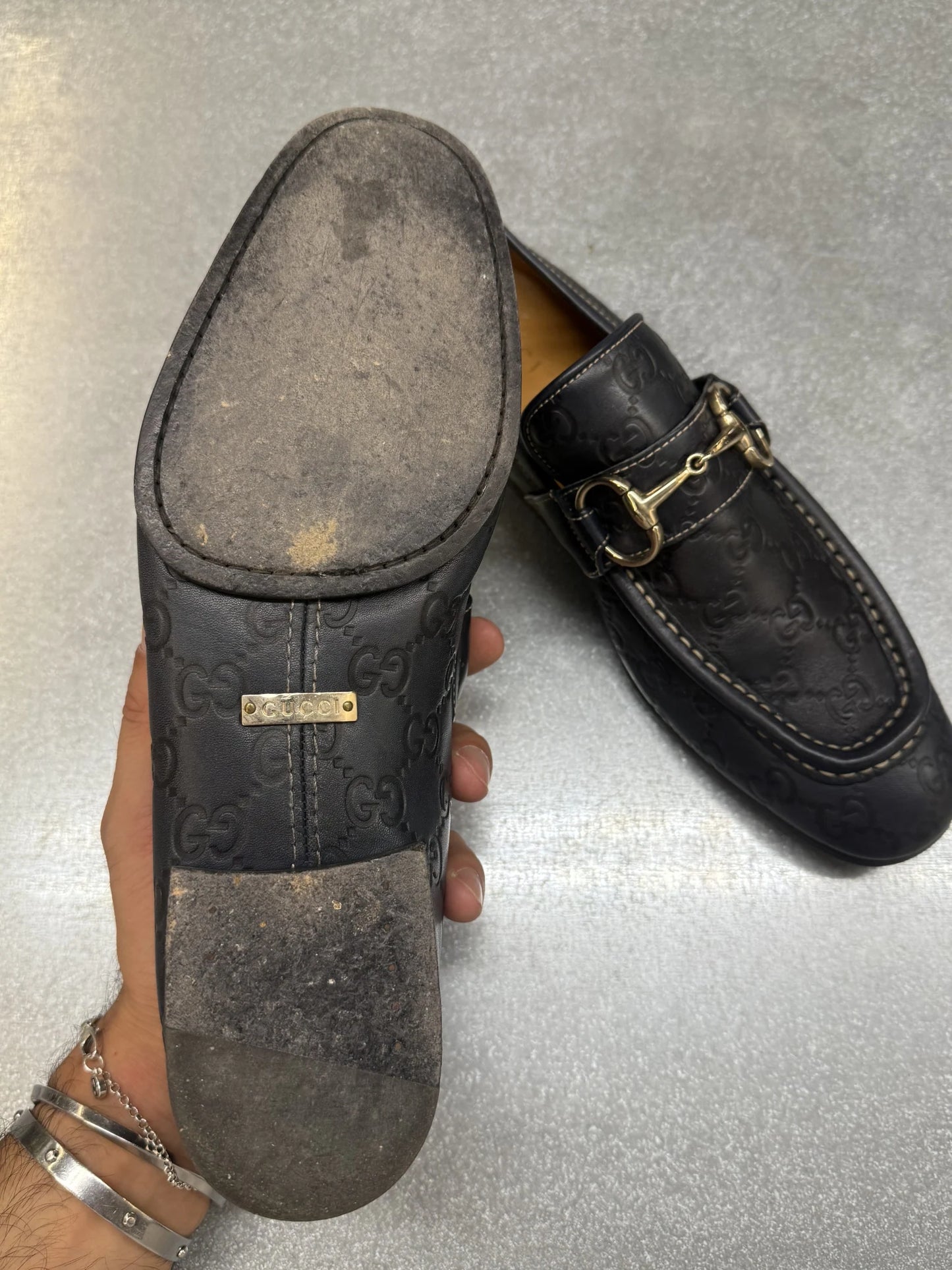 Mocassini Gucci Vintage 2008 Frida Giannini Guccissima Horsebit Pelle Nero | Taglia 39,5