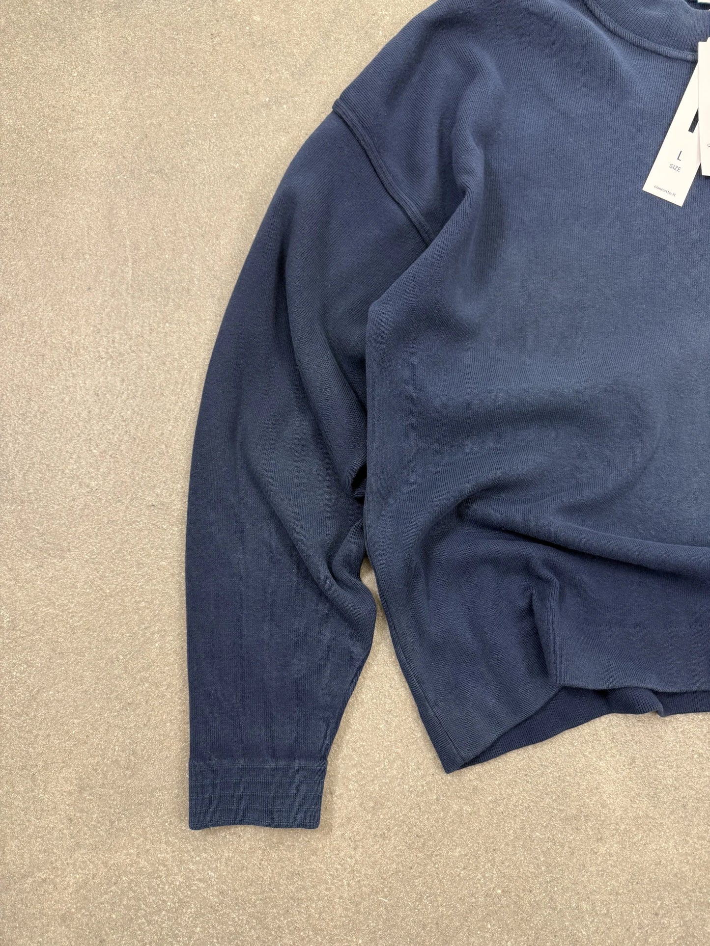 1987 Stone Island Archive Felpa Mockneck Blu Marina era Massimo Osti | Taglia L oversize boxy