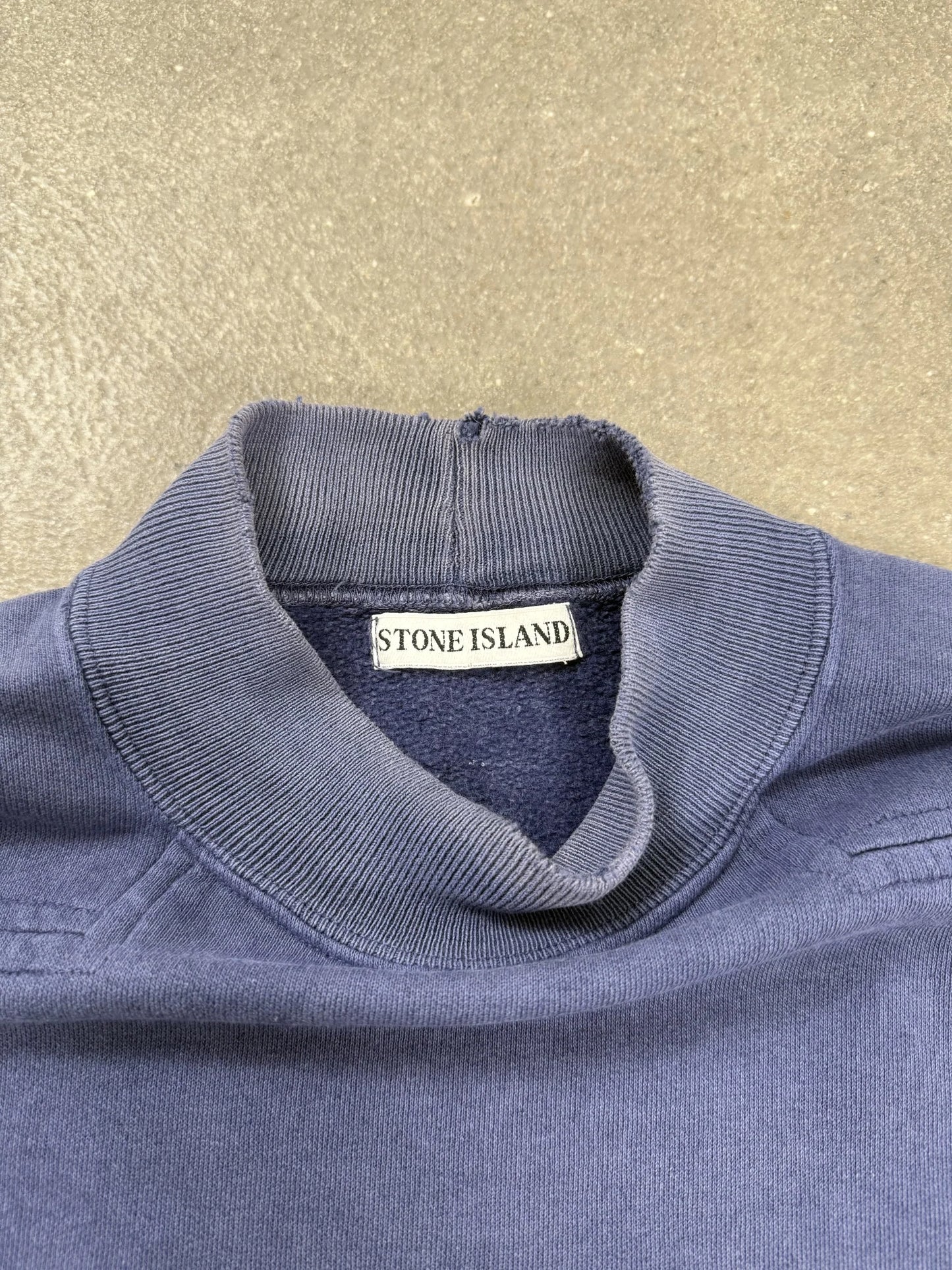 Felpa Stone Island Vintage AW 1988 Massimo Osti Mock Neck Blu | Taglia M