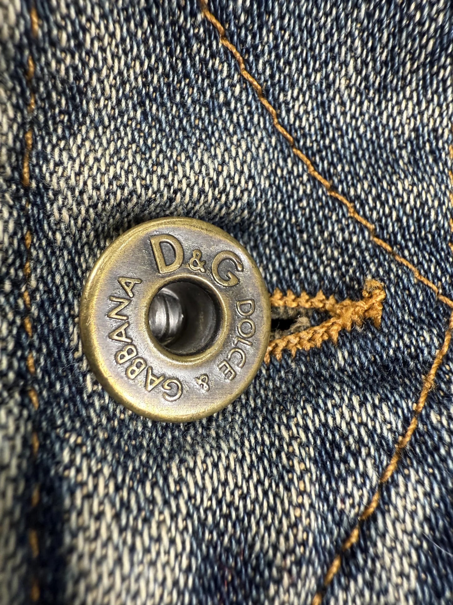 D&G Dolce & Gabbana AW 2003 Archive Giacca Denim Multipocket Double Layered | Taglia S oversize