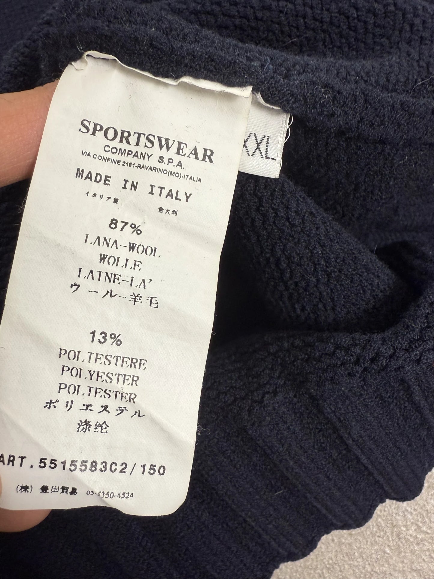Maglione Stone Island AW 2011 Collo Alto Blu Notte ART. 5515583C2 | Taglia XXL
