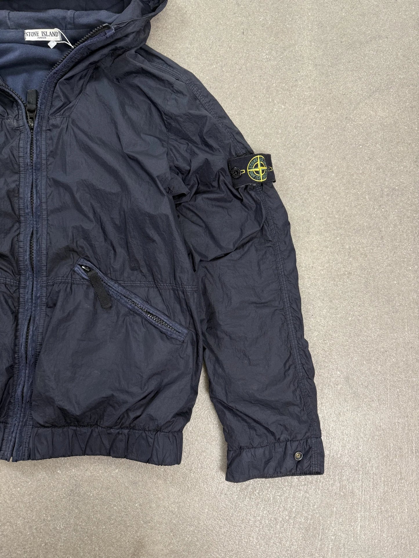 Giacca Stone Island Junior A/W 2012 Nylon Shell Con Cappuccio Blu Notte | Taglia 12 Anni (152 cm)