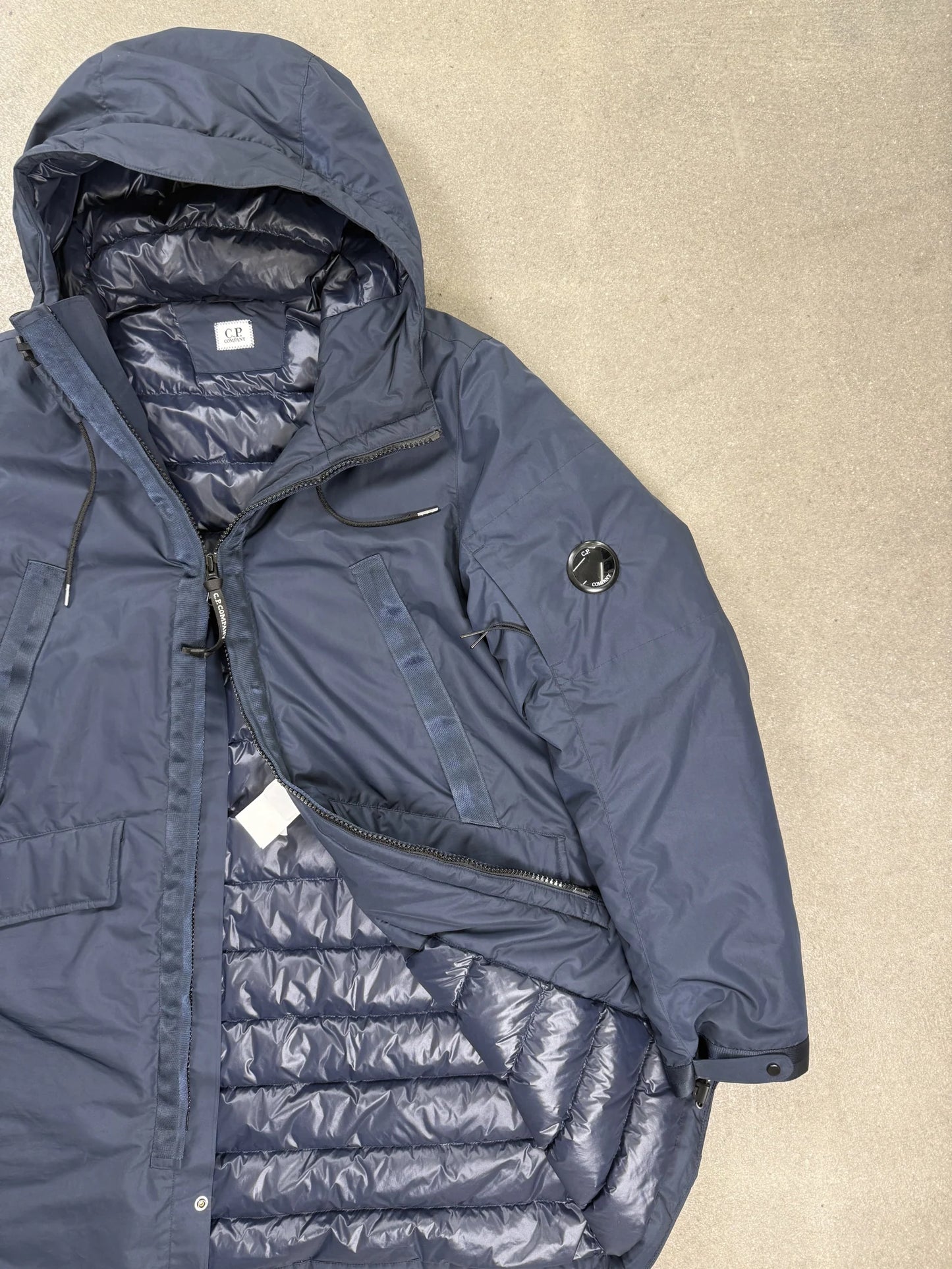 Giacca C.P. Company Micro-M Down Parka Lens Blu Notte 50 L | FW18
