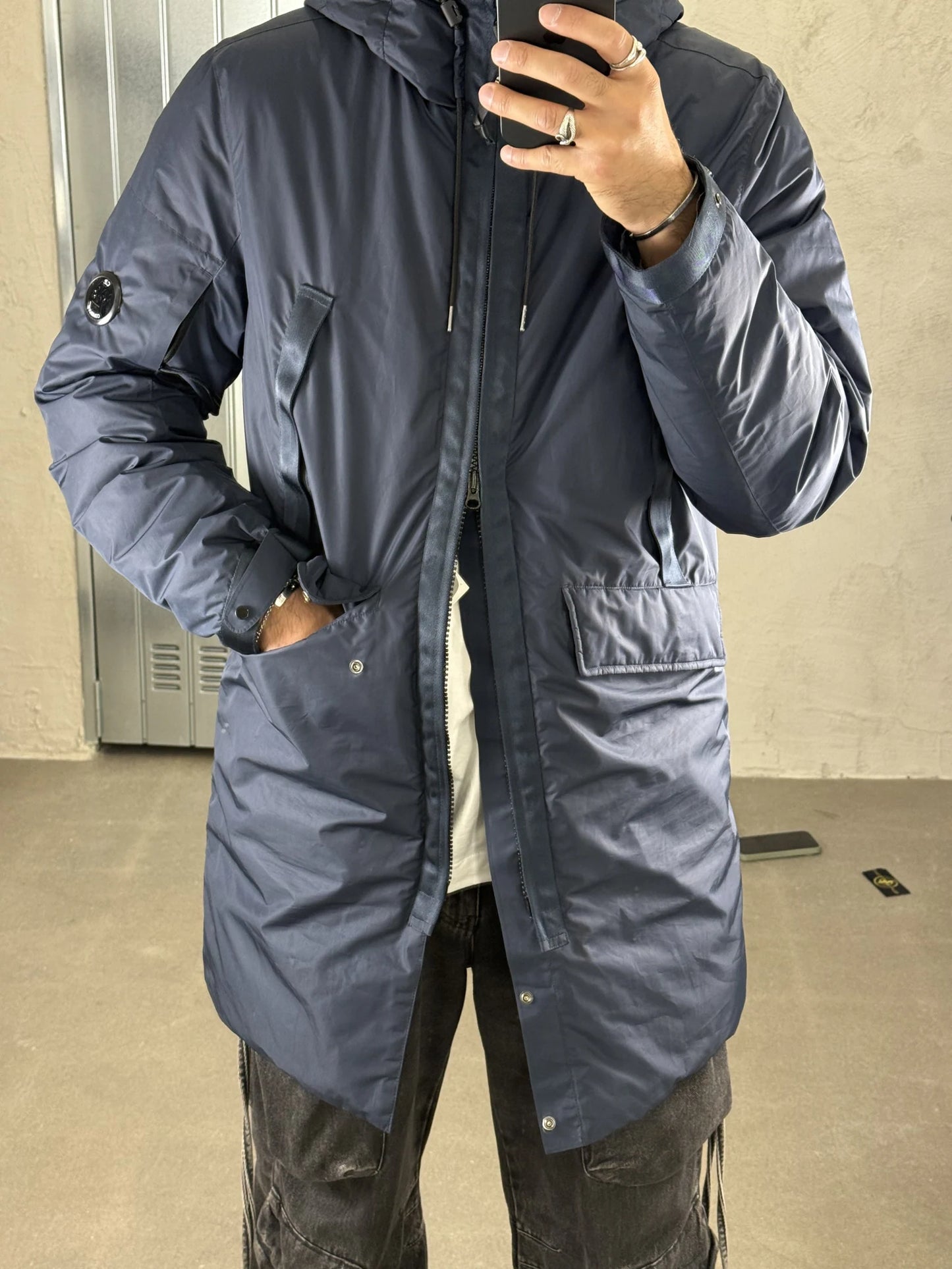 Giacca C.P. Company Micro-M Down Parka Lens Blu Notte 50 L | FW18