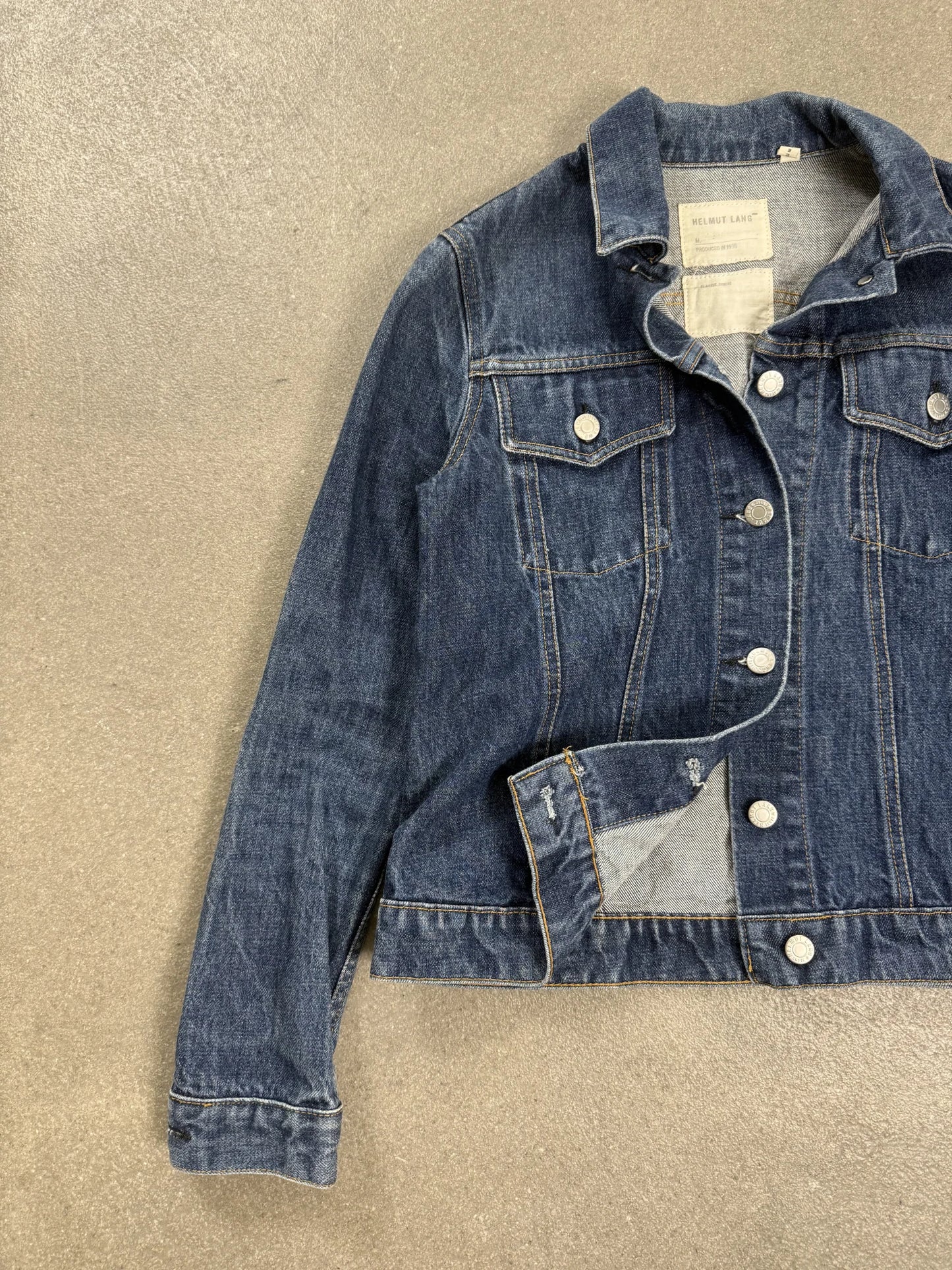 Giacca Denim Helmut Lang Archive 1999 Classic Denim Jacket Blu Donna Made in Italy | Taglia 38 IT