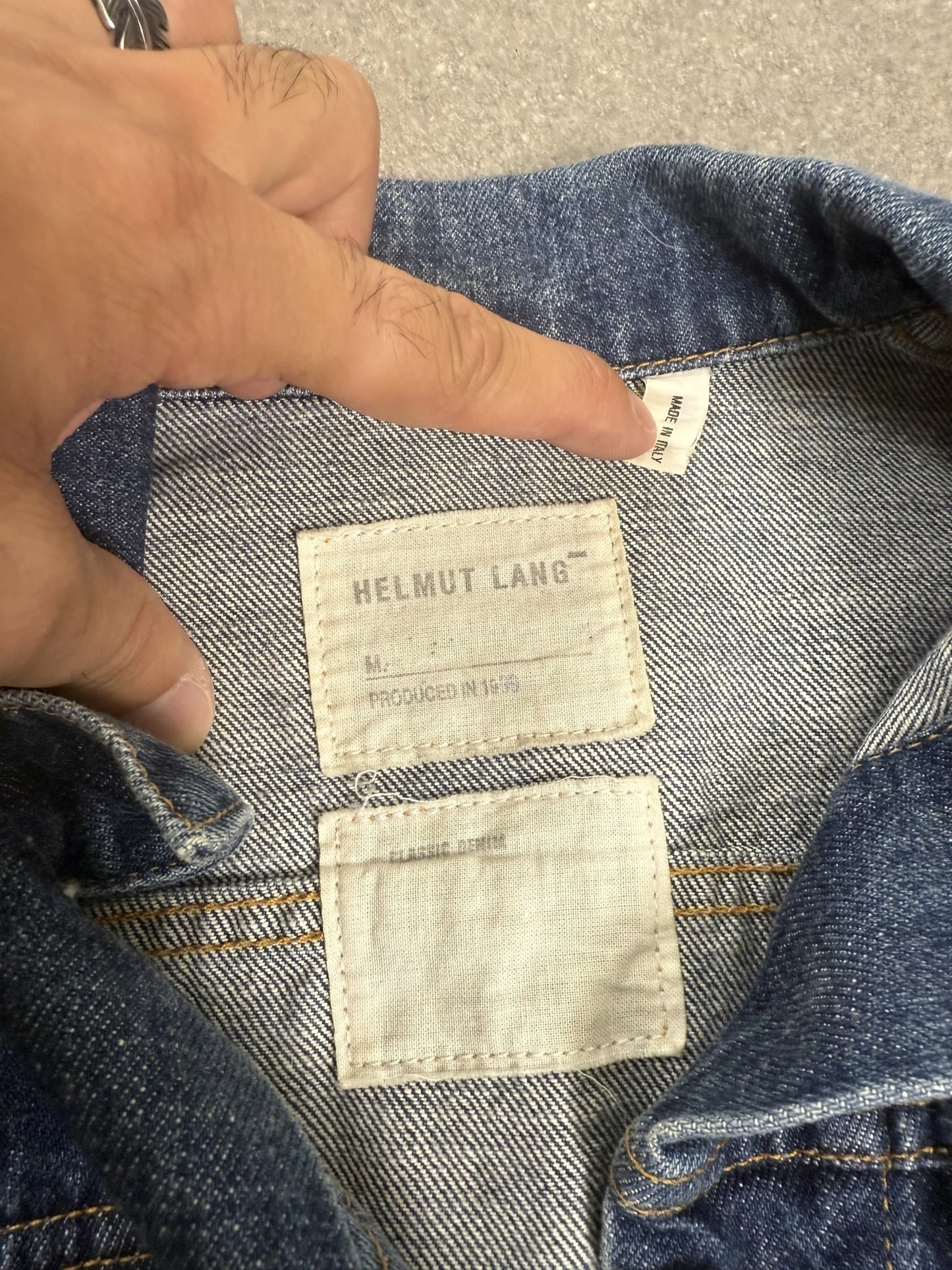 Giacca Denim Helmut Lang Archive 1999 Classic Denim Jacket Blu Donna Made in Italy | Taglia 38 IT