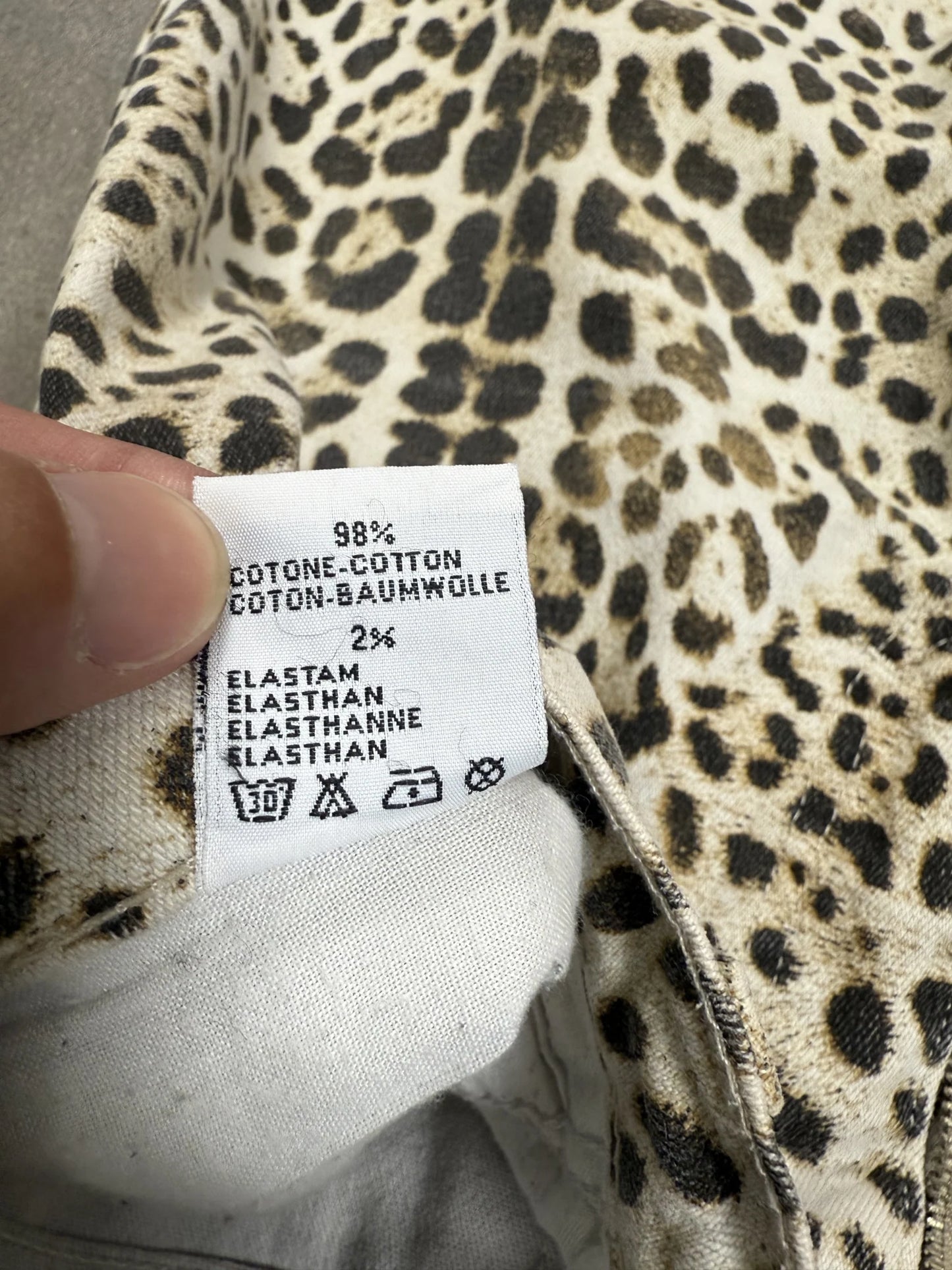 Pantaloni Roberto Cavalli Vintage Leopardati Maculati Made in Italy | Taglia L