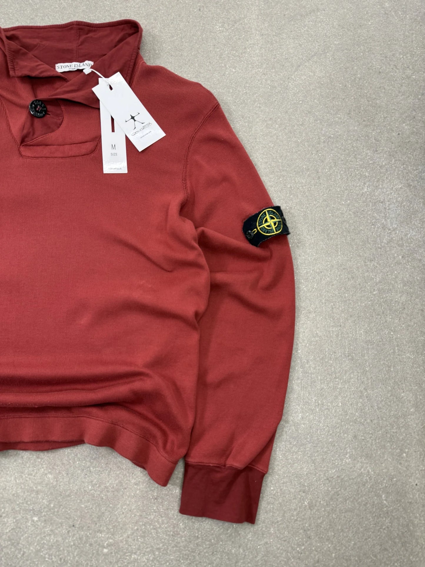 Maglia Stone Island Vintage SS 2006 Paul Harvey Scollo Bottoni Rossa | Taglia M