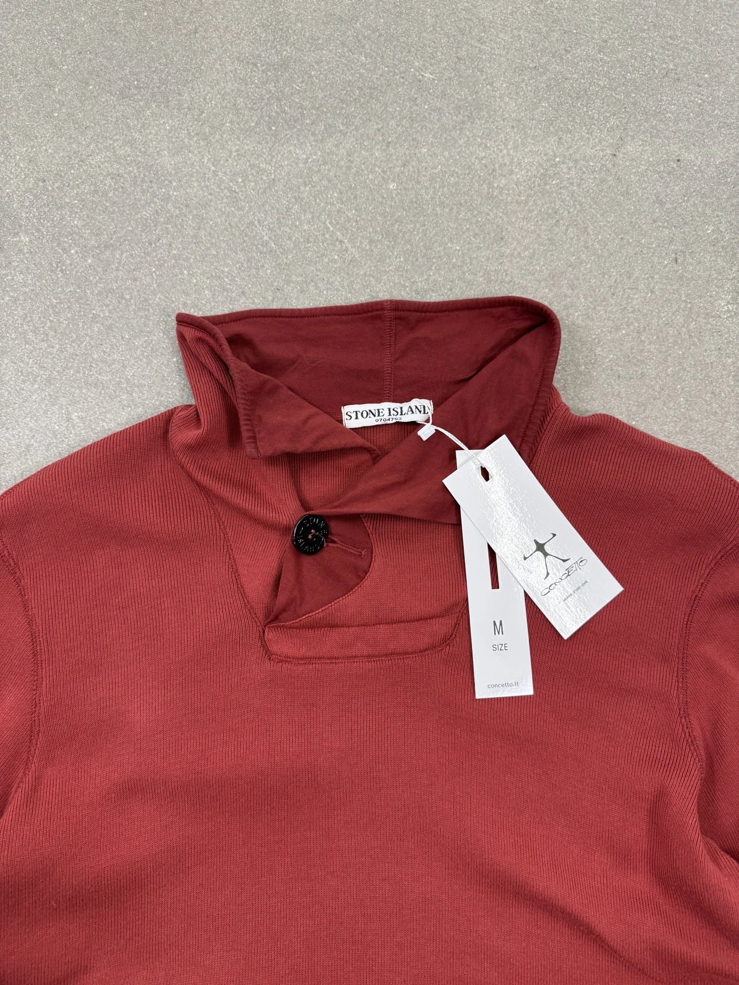 Maglia Stone Island Vintage SS 2006 Paul Harvey Scollo Bottoni Rossa | Taglia M
