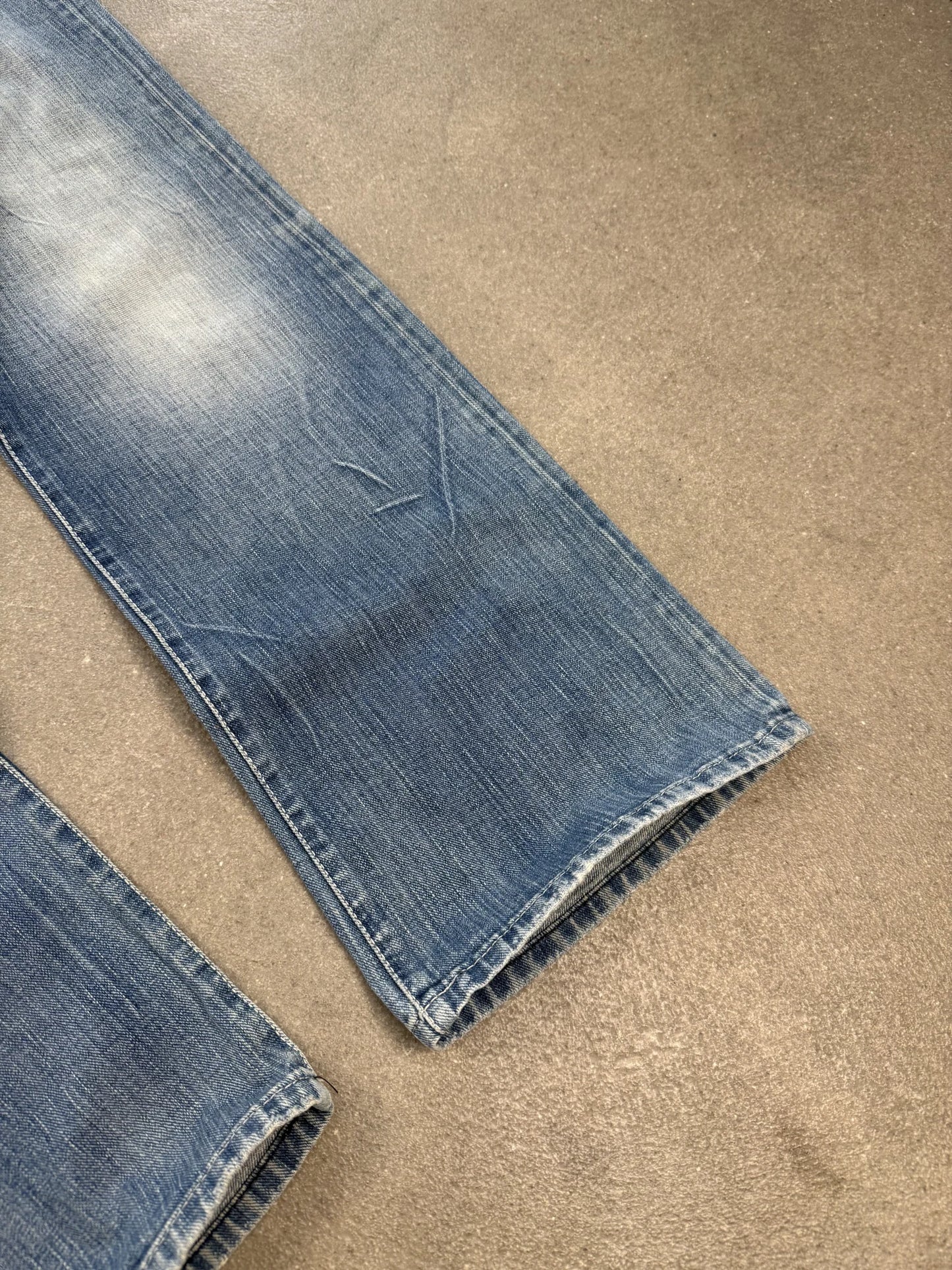 Jeans Armani Vintage 2004 Stone Wash Faded Blue Baggy W38 | Archive