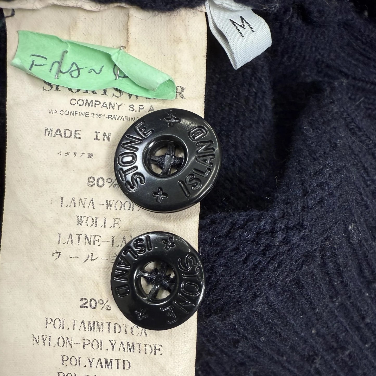 Cardigan d’Archivio Stone Island Vintage 2011 – Full-Zip Heavy Wool Mock Neck