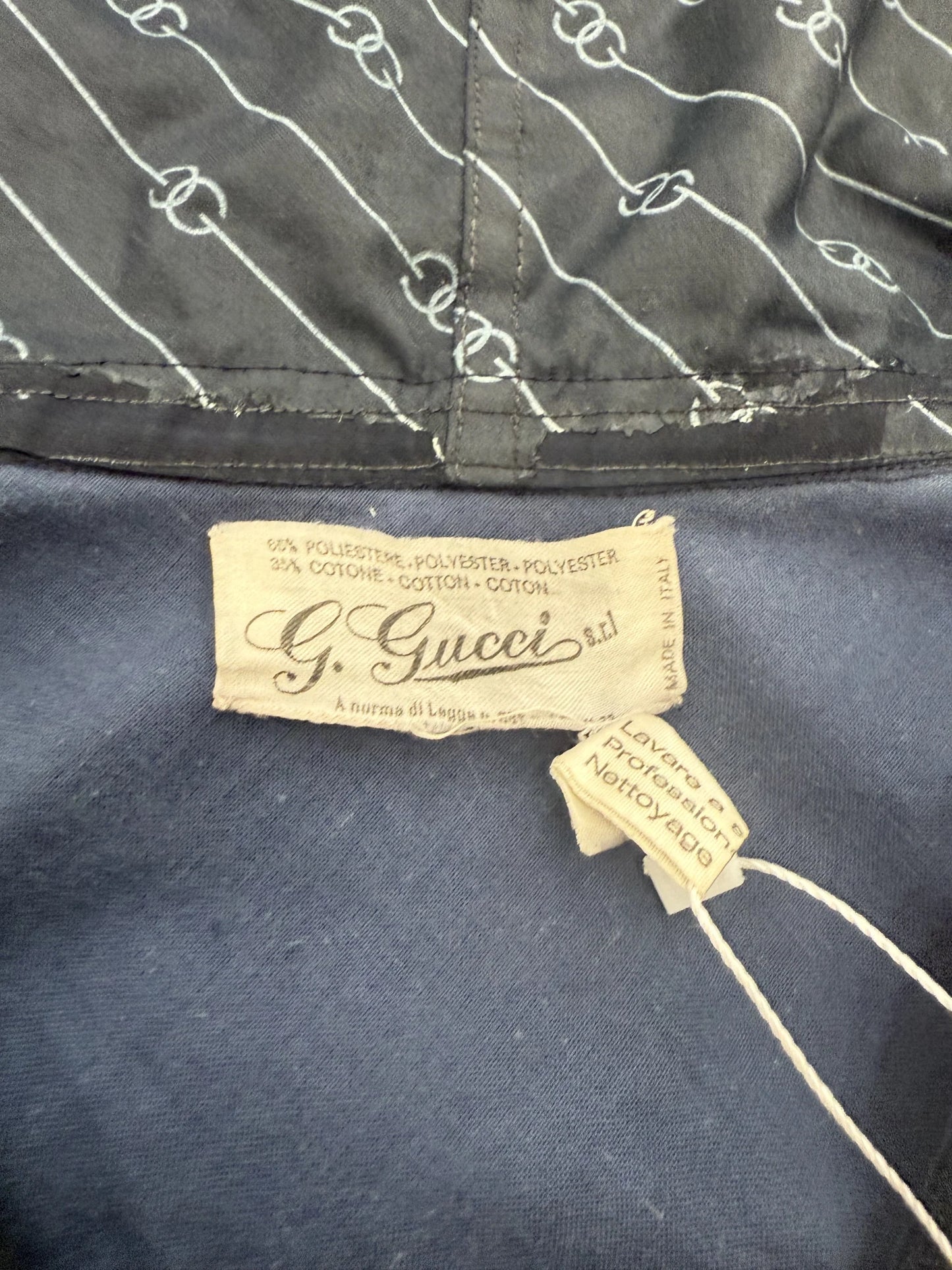 Giacca Windbreaker G. Gucci Anni '80 Vintage GG Pattern | Anorak Hooded