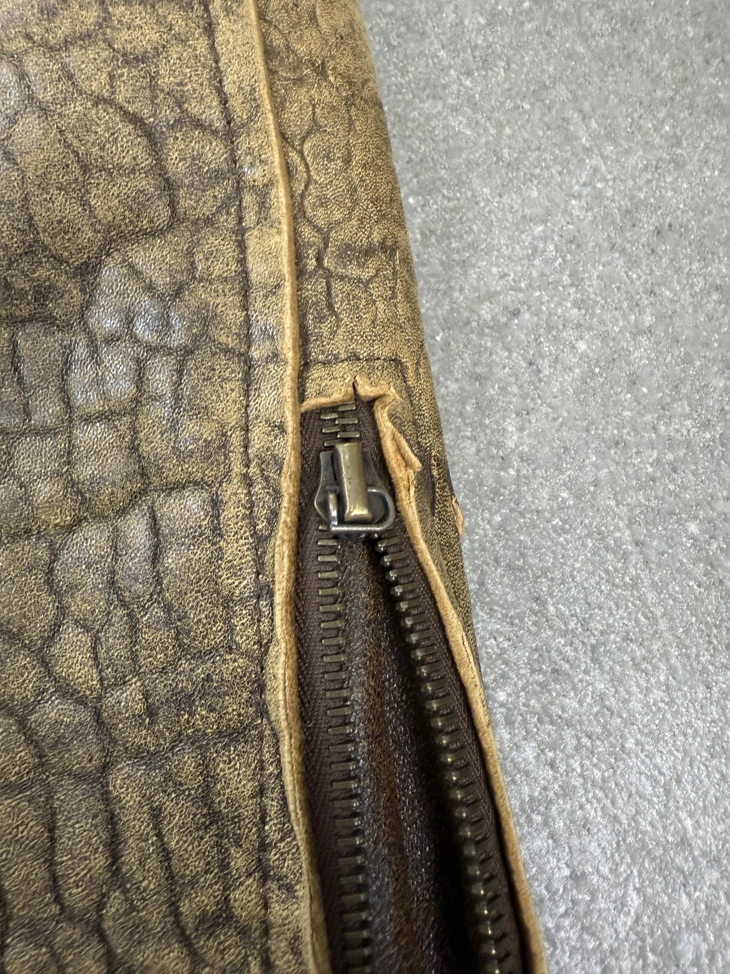 Giacca Just Cavalli Vintage 2005 Pelle Cracklé Invecchiata Taglia XL | Archive