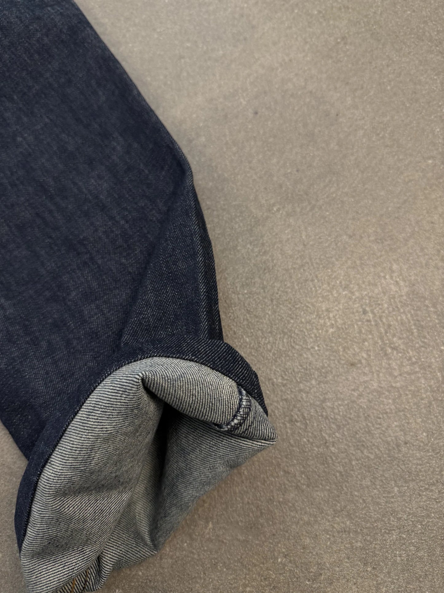 Helmut Lang Archive Cargo Denim Jeans 1998 Made in Italy – Dark Raw Denim W34
