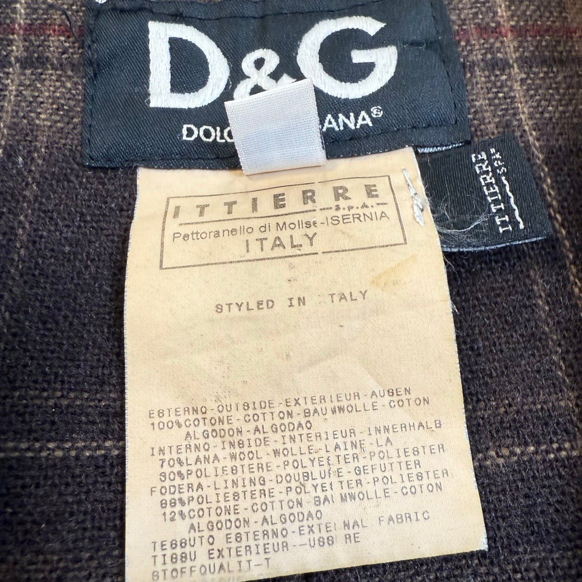 2003 archivio D&amp;G Giacca Militare Modulare Khaki | Taglia L