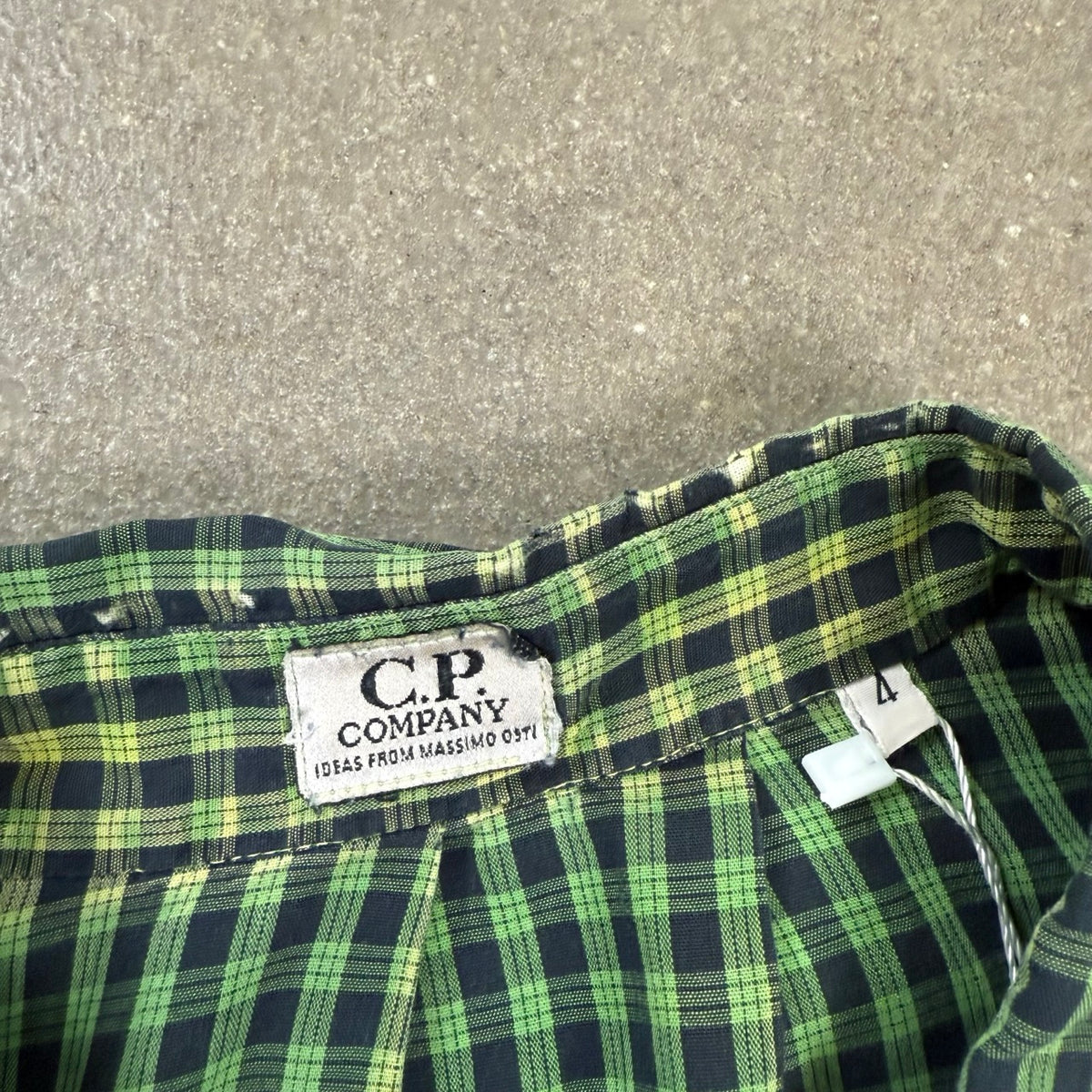 1987 archivio C.P. Company Camicia a Quadri Verde | Taglia 4 - XL