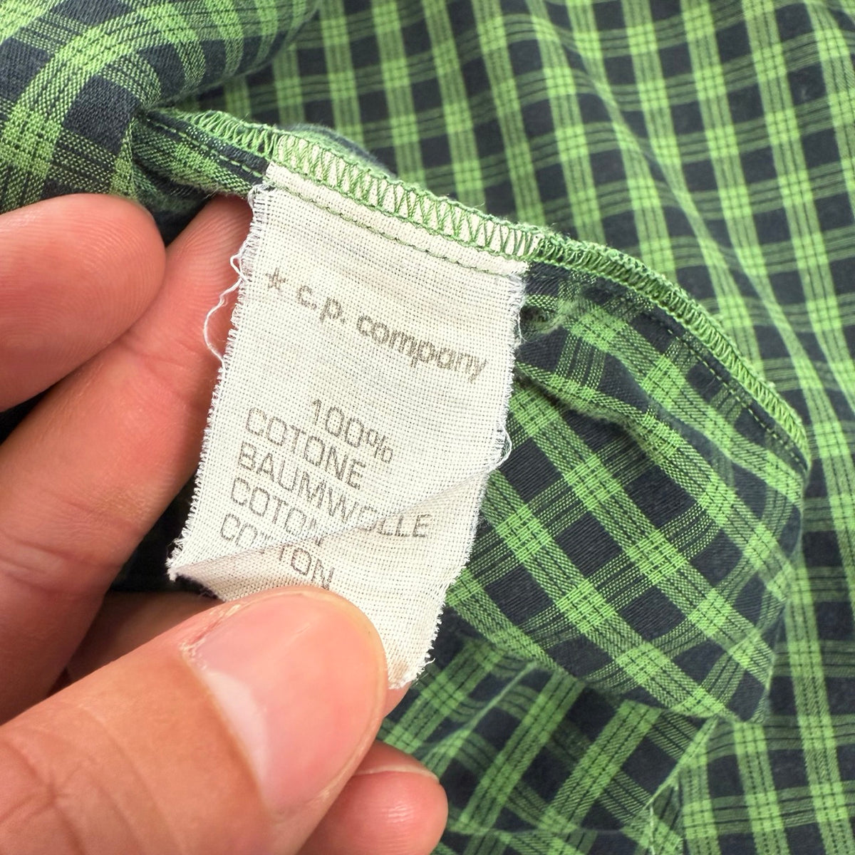 1987 archivio C.P. Company Camicia a Quadri Verde | Taglia 4 - XL