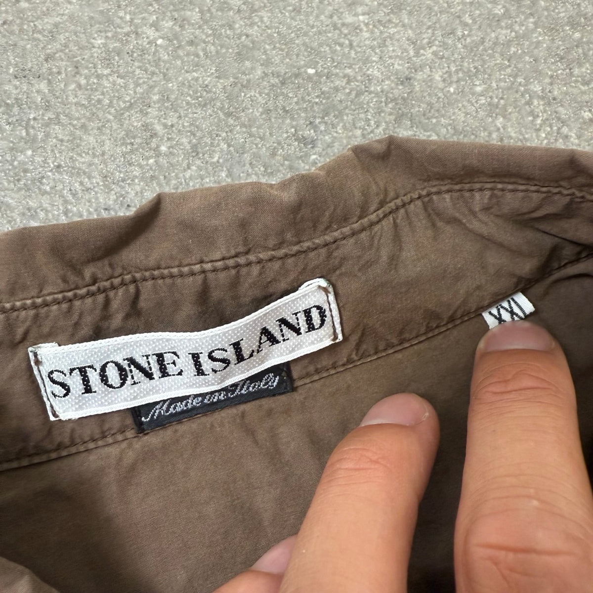 1997 Archivio Stone Island Camicia Bowling Marrone Maniche Corte | Taglia XXL