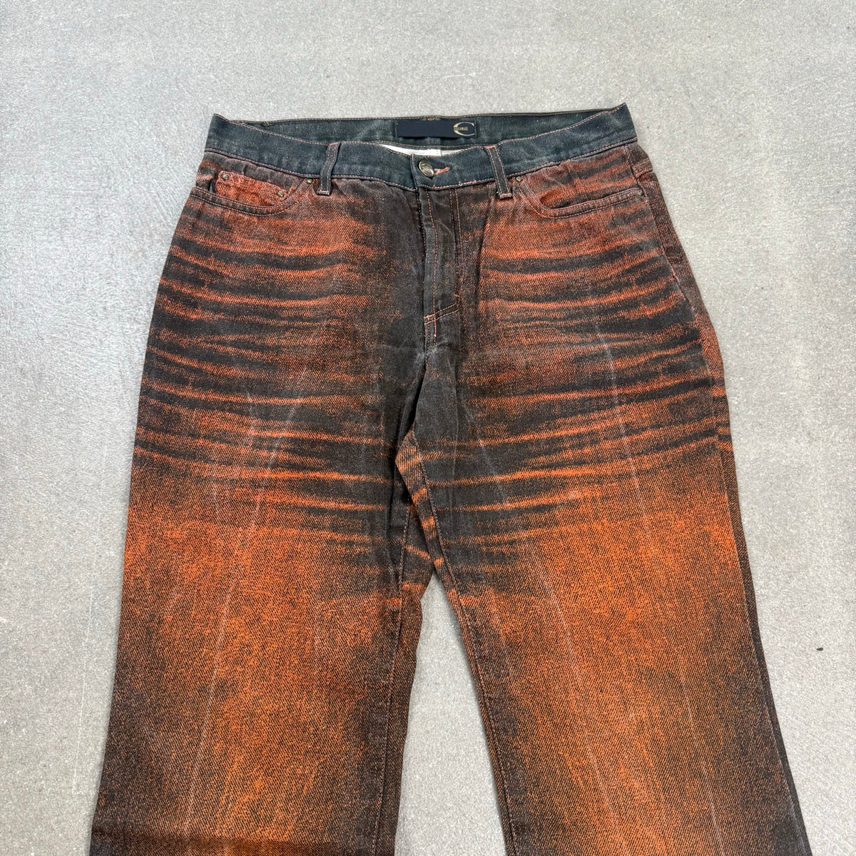 2004 archivio Cavalli Denim a Zampa Bootcut Ruggine | Taglia W30