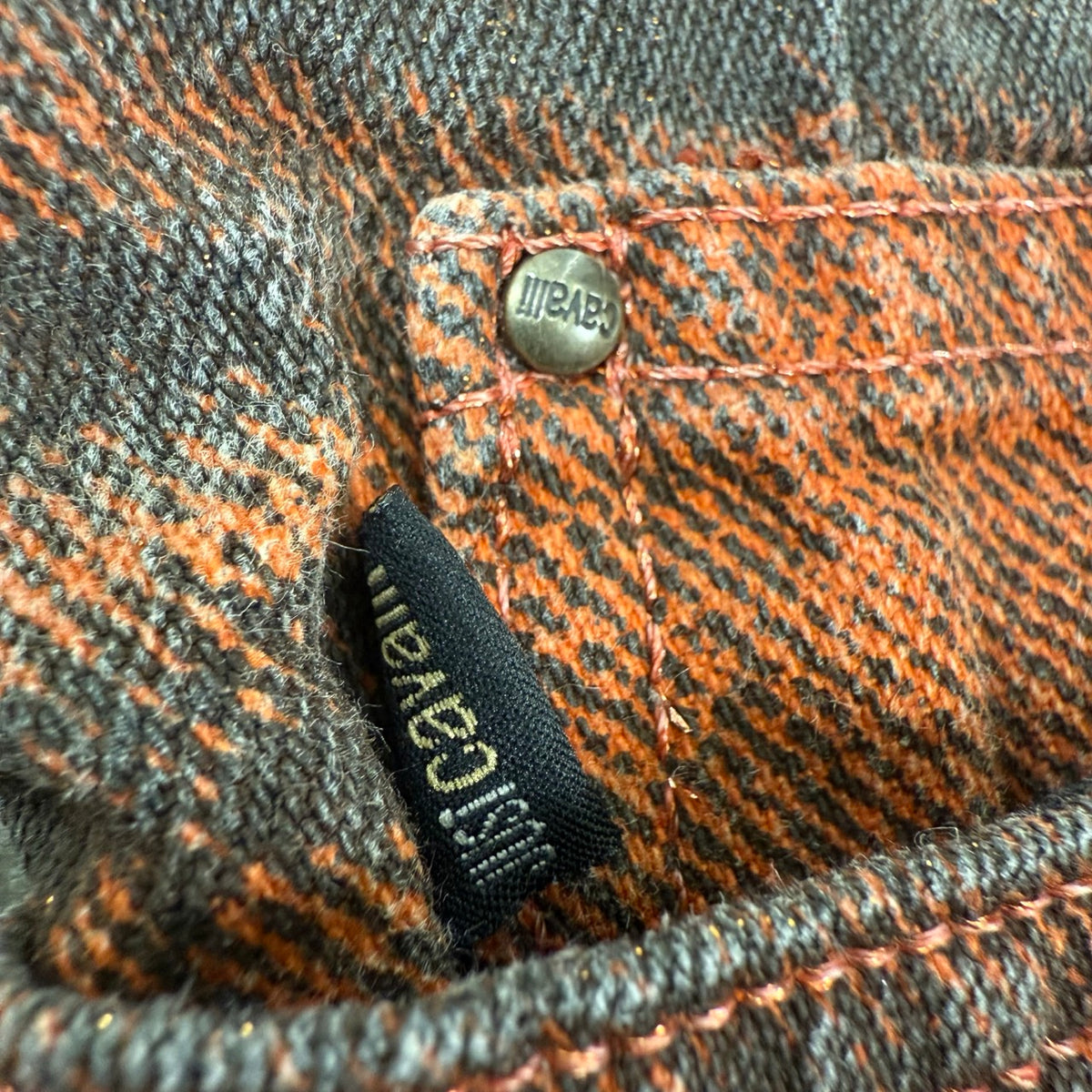 2004 archivio Cavalli Denim a Zampa Bootcut Ruggine | Taglia W30
