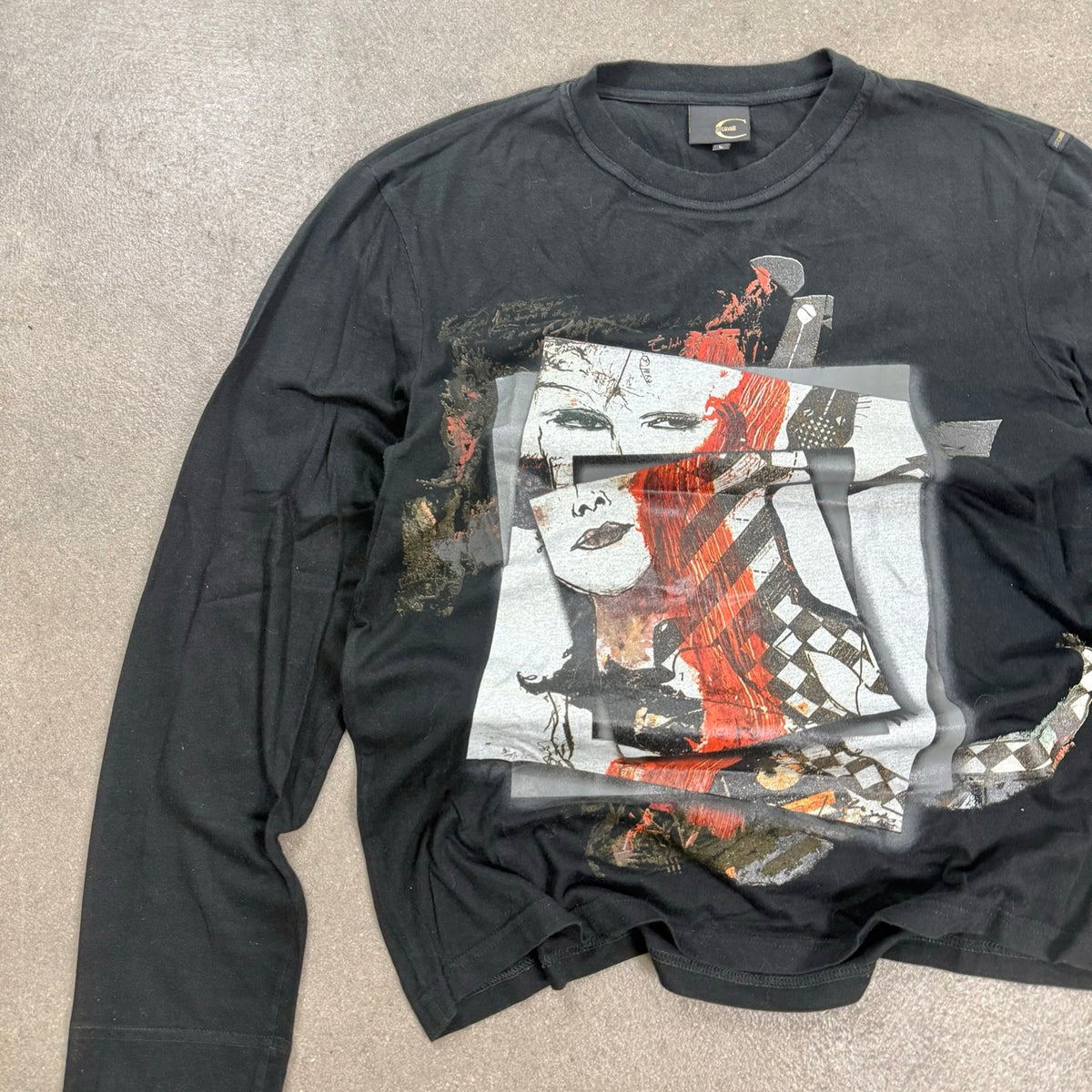 2004 Cavalli Maglia a Maniche Lunghe con Grafica | Taglia L