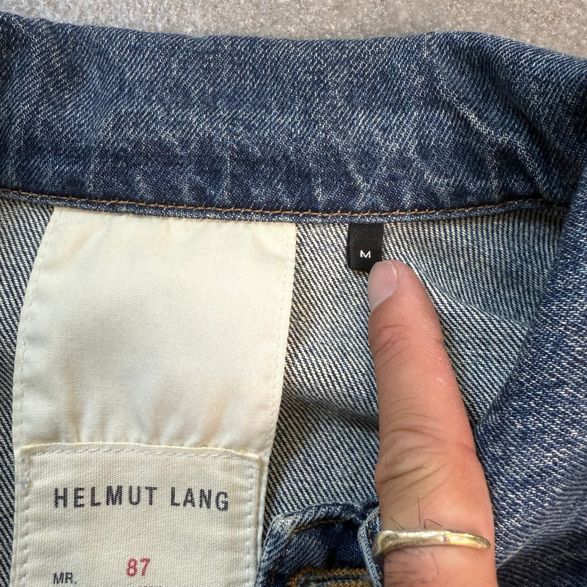 2017 Helmut Lang Giacca Tucker Denim Re-Edition | Taglia M