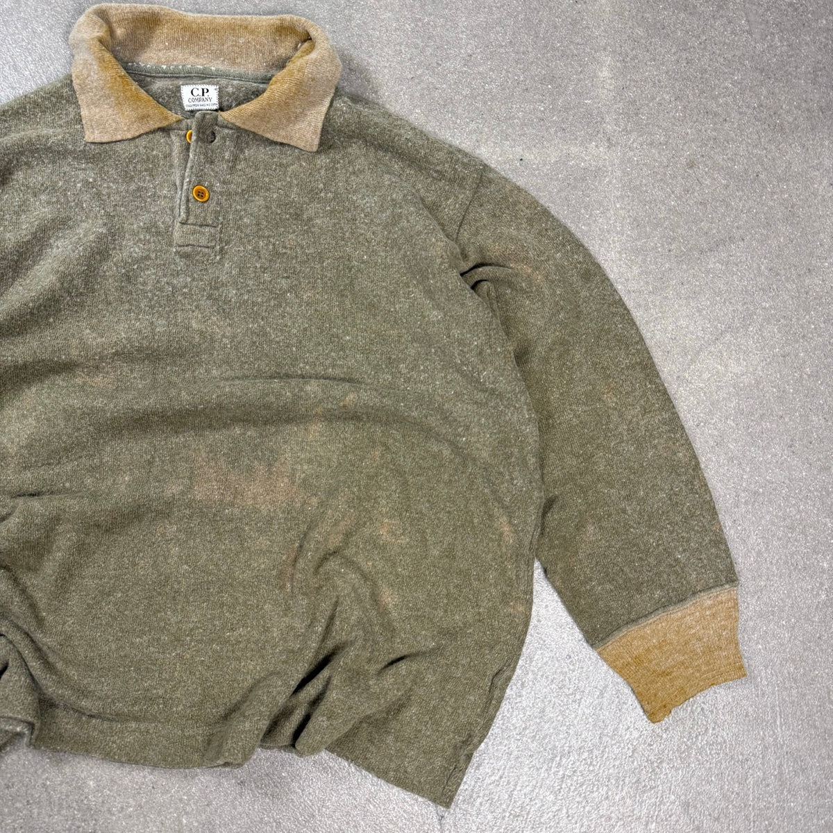1986 archivio C.P. Company Maglione Khaki in Angora | Taglia XL
