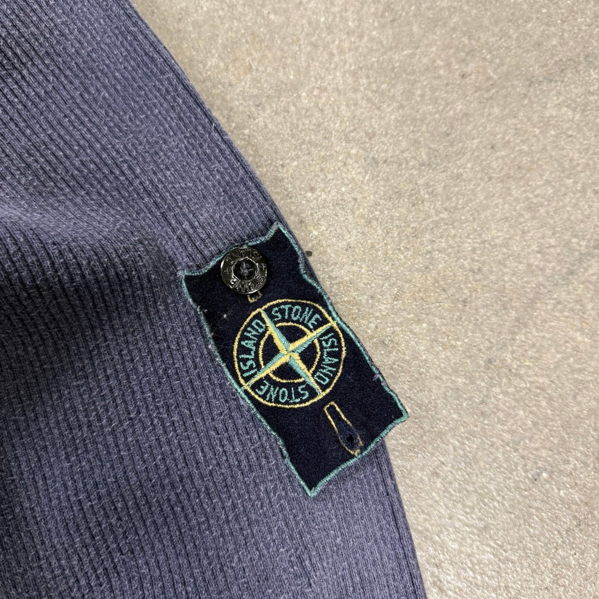 1980s archivio Stone Island henley Green Edge Badge Massimo Osti Era | Taglia XL