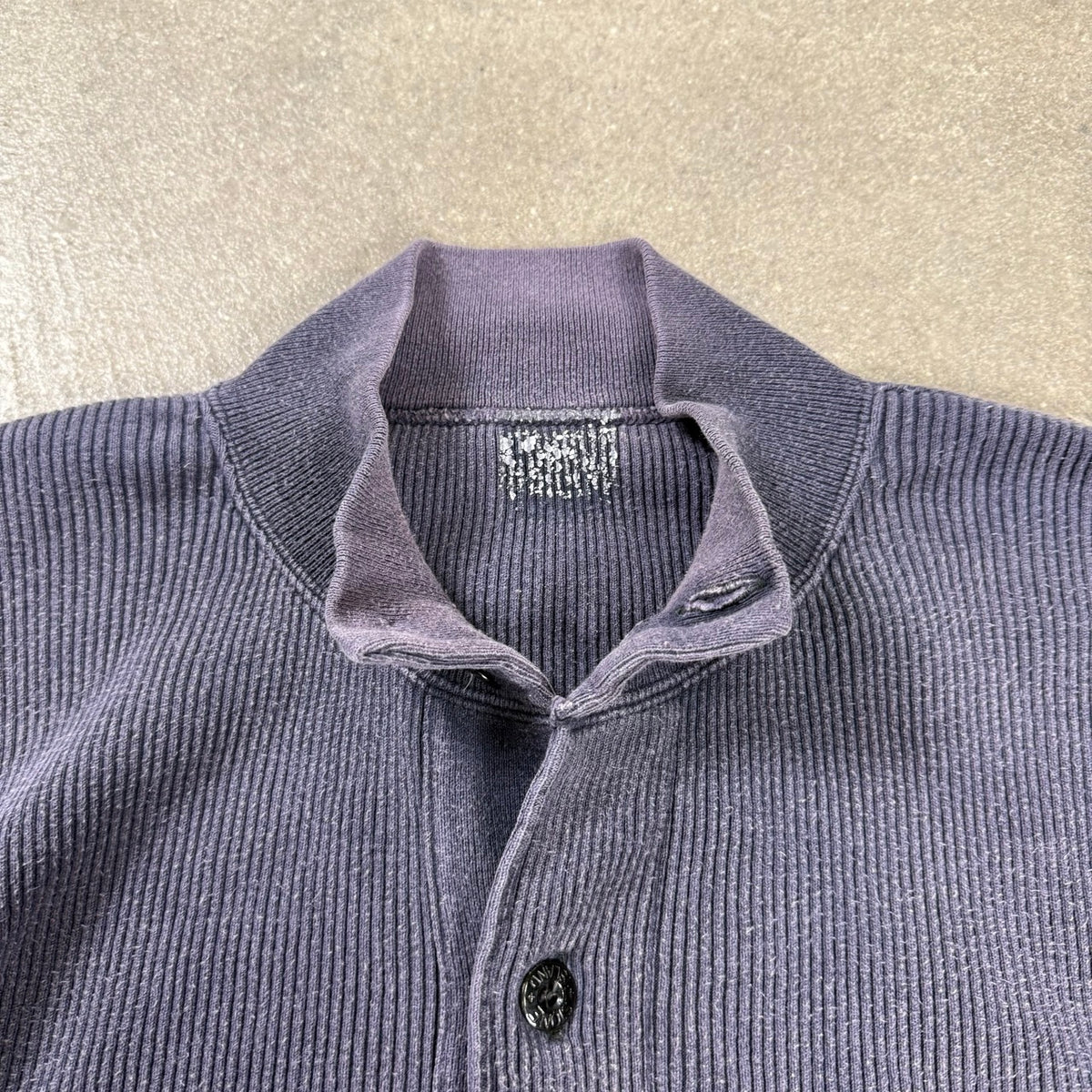 1980s archivio Stone Island henley Green Edge Badge Massimo Osti Era | Taglia XL