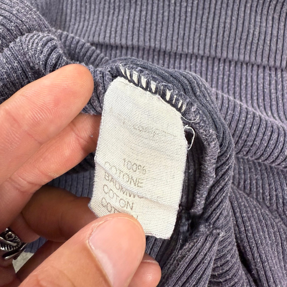 1980s archivio Stone Island henley Green Edge Badge Massimo Osti Era | Taglia XL
