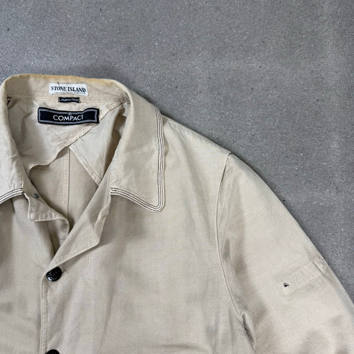 2003 Giacca Stone Island Field Jacket Compact Beige | Taglia XXL
