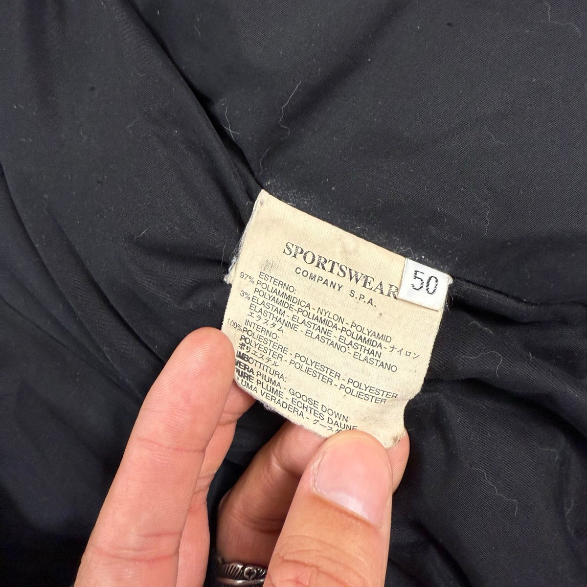 1999 Parka C.P. Company Piumino Nero | Taglia 50IT